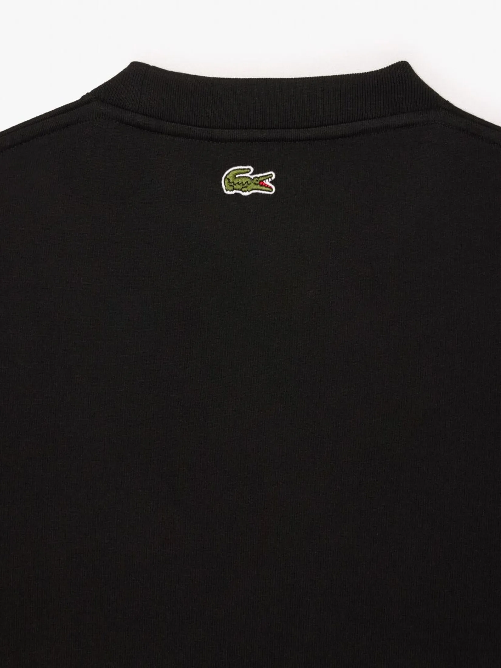 LACOSTE Cotton Jersey Signature T-shirt Black