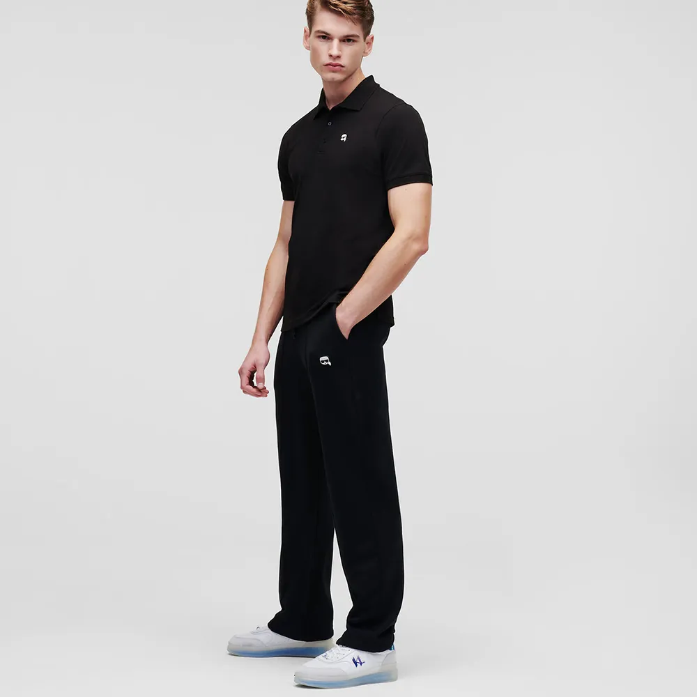 KARL LAGERFELD IKONIK 2.0 PATCH POLO BLACK