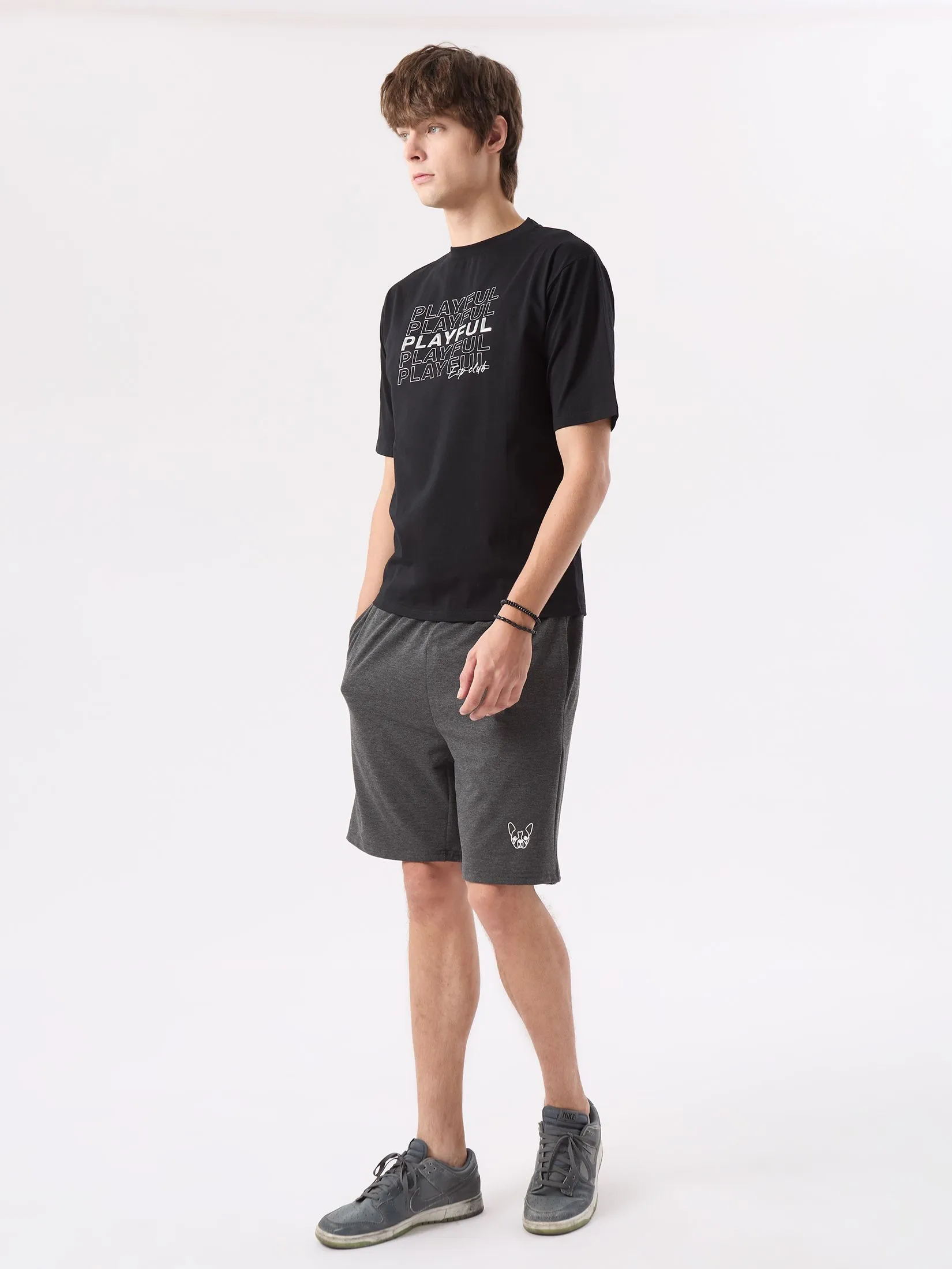 ESP Frenchie  Sweatshorts Men Dark Grey