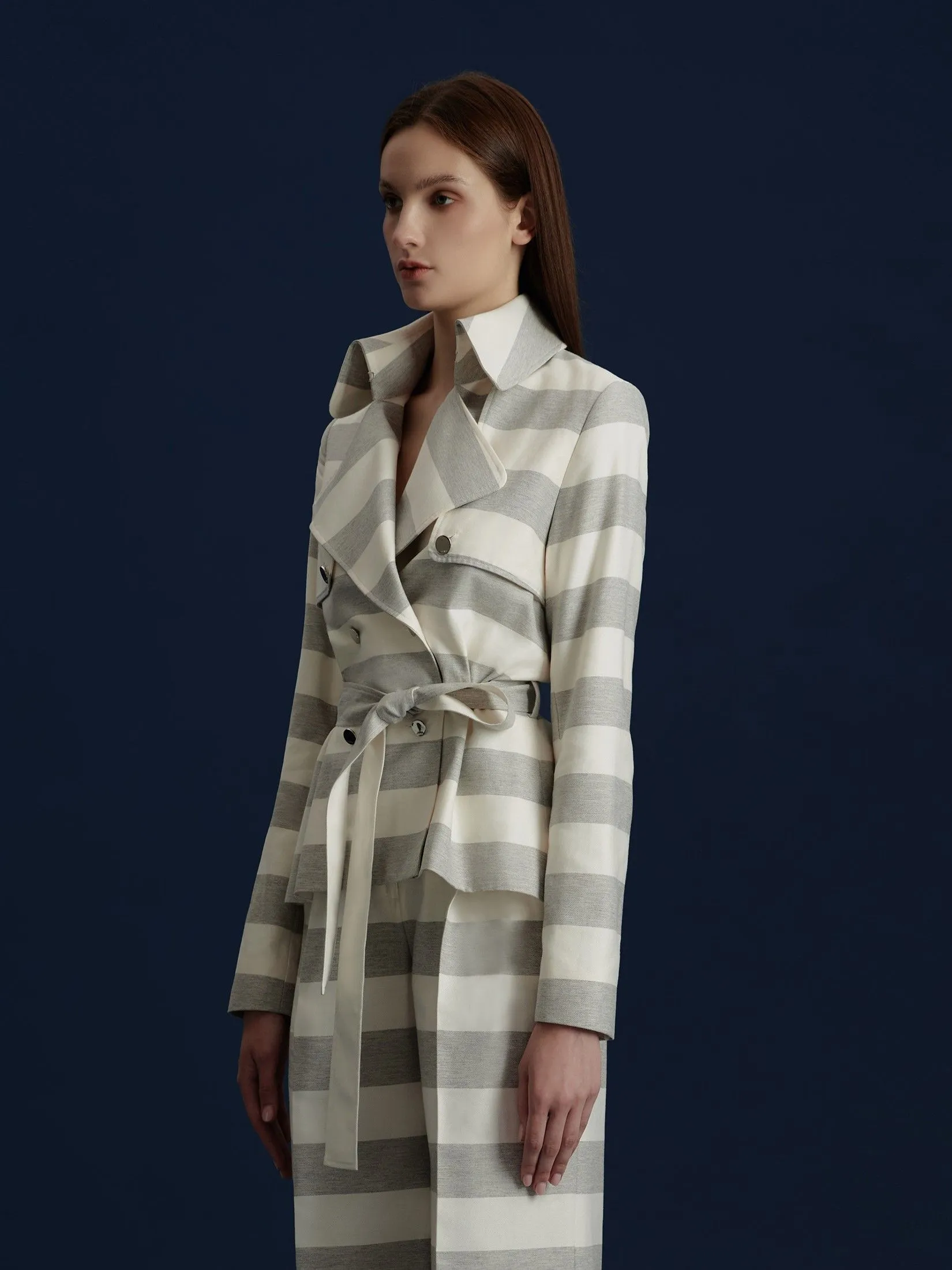 ASAVA (AW24 )Avianna Women Trench Jacket Grey