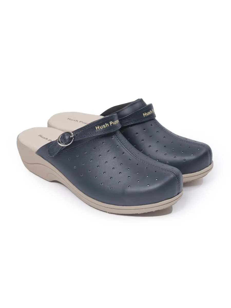 HUSH PUPPIES Women's Shoes Sandals Slides NURSING SHOES - BLUE