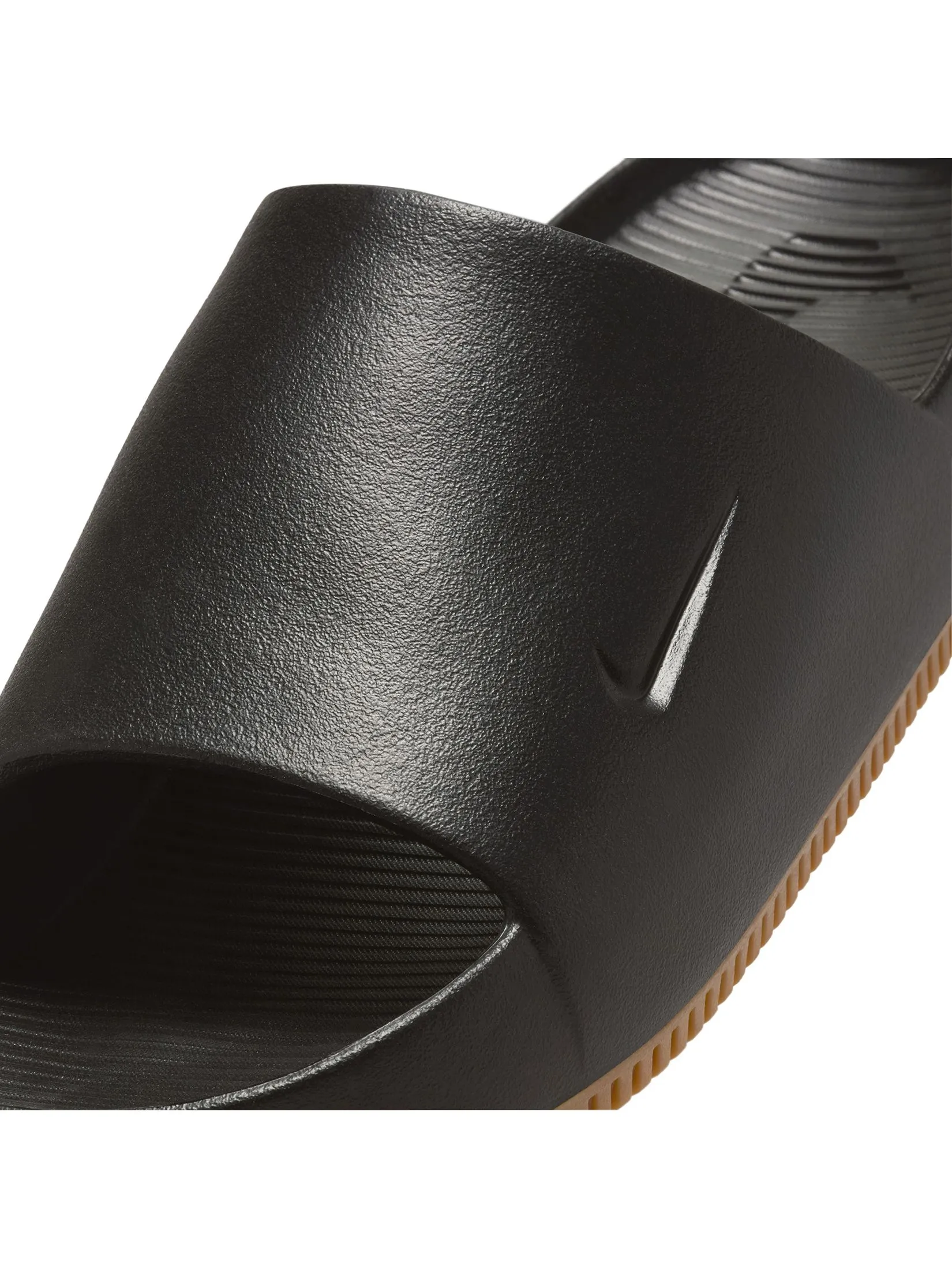 NIKE Men Slide Calm FD4116-003 Black/Black-Gum Med Brown