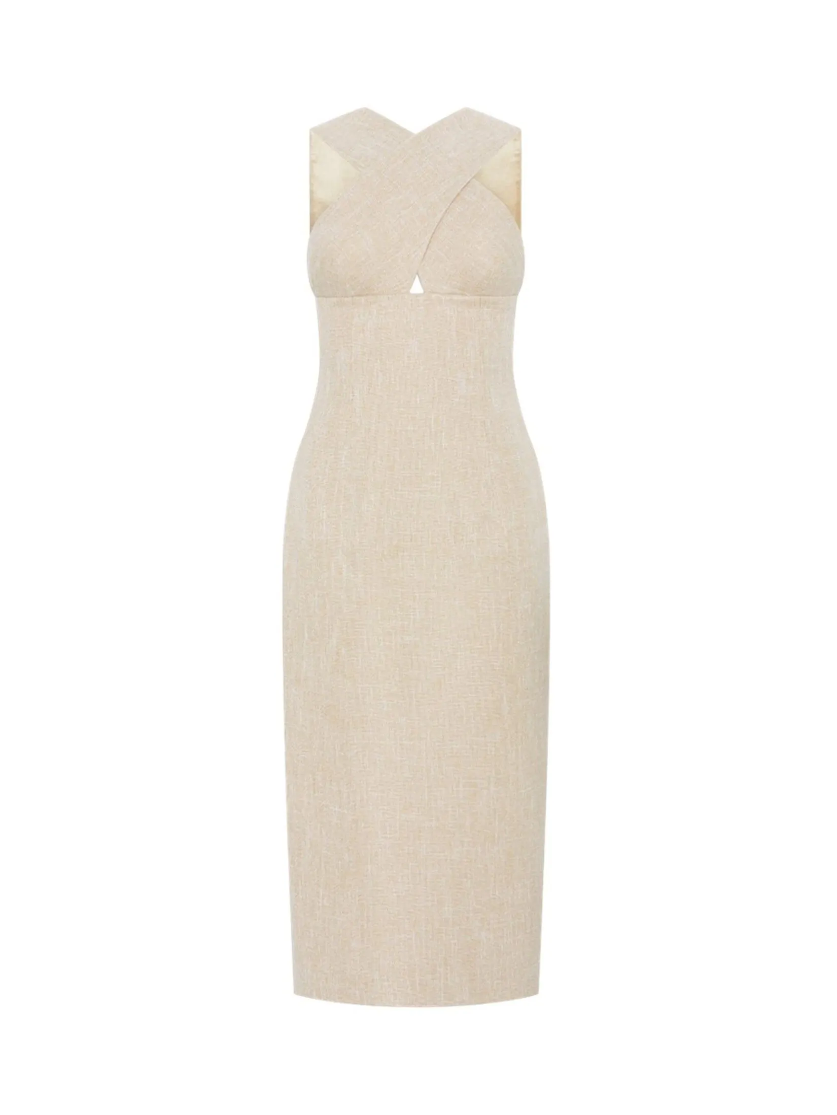 ASAVA (SS24) Elena Criss Cross Women Dress Beige