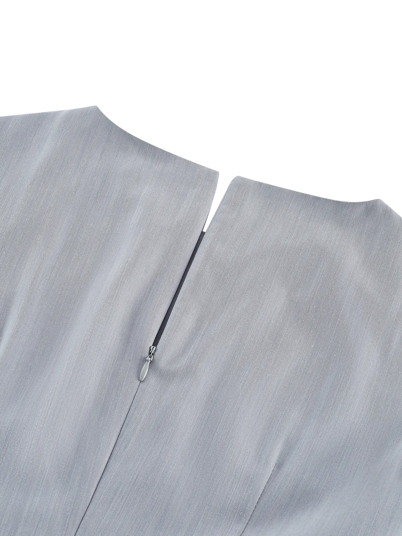 G2000 Women Clothing Anti Uv Asymmetrical Hem Dress  A-Shape - Grey