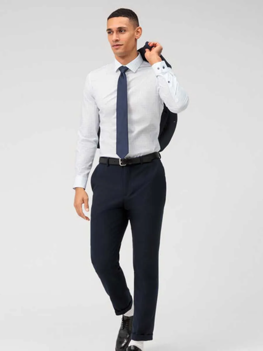 OLYMP MEN SHIRT LONG SLEEVES BUSINESS SHIRT SUPER SLIM  FIT EASY IRON  BLUE