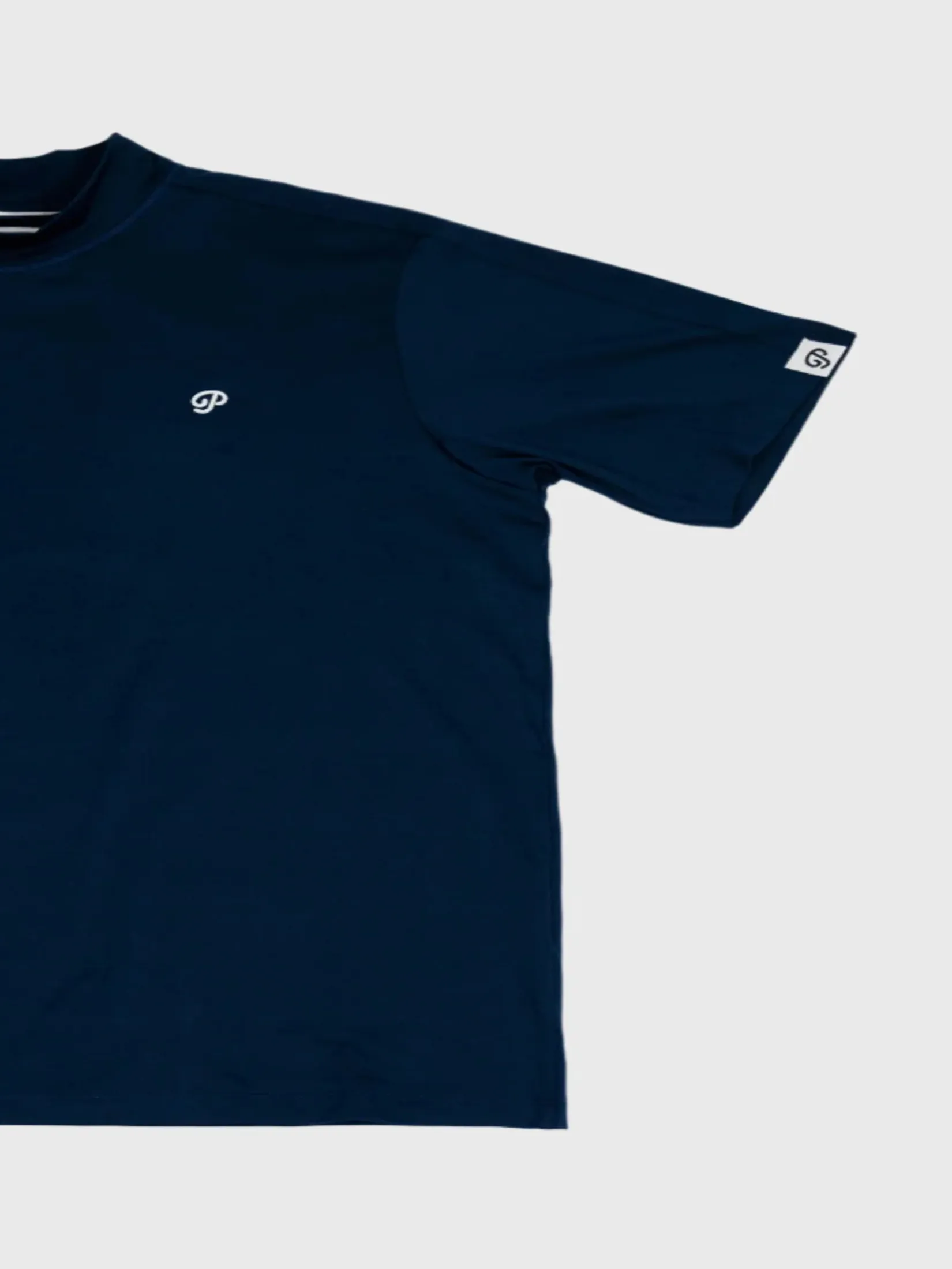 PUBLIC DRIP Men T-Shirt Athlete Mock Neck Navy