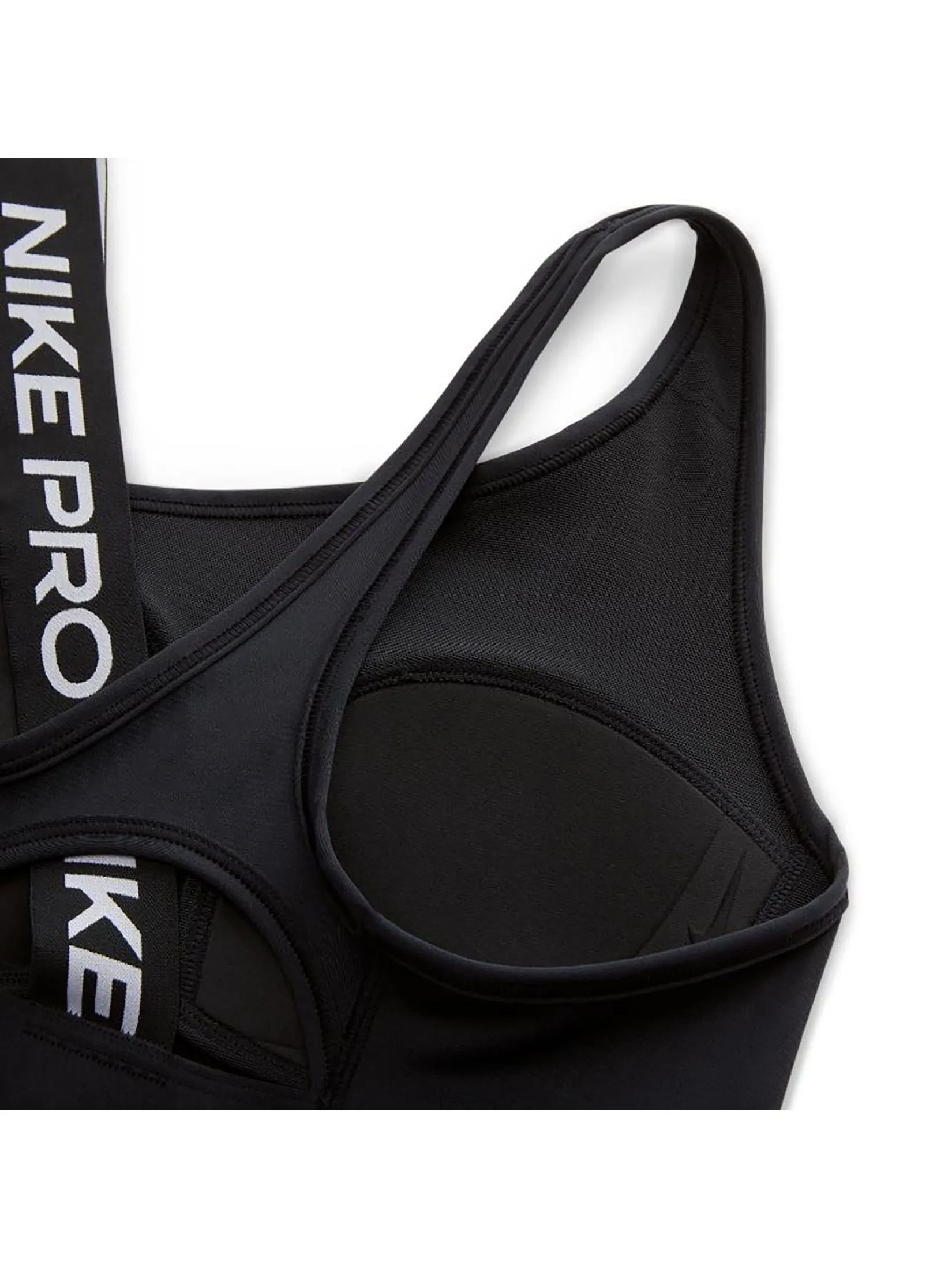 NIKE Women Sports Bra Pro Swoosh Black/Black/White/White