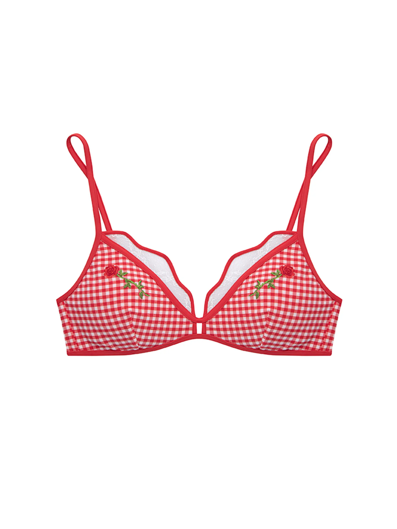 SABINA Sabina x Aprilpoolday Clara Swim Top - Dark Red
