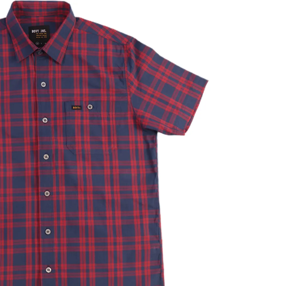 BOVY BAS3917-SHIRT NAVY X RED SCOTTEED