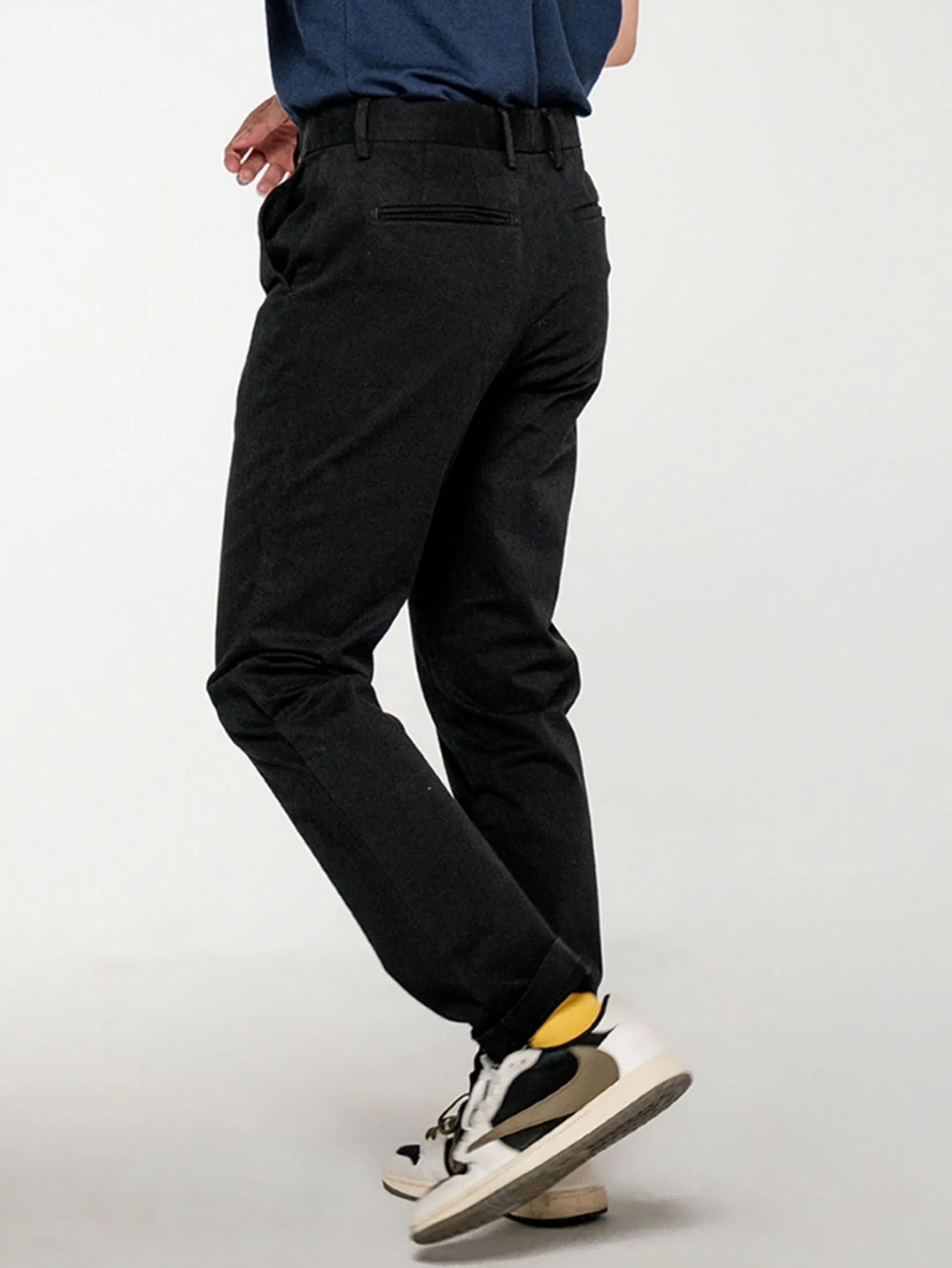 ERA-WON Men's Chino pants skinny Black