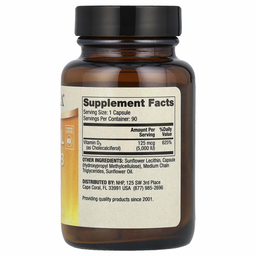 Dr. Mercola, липосомальный витамин D3, 5000 МЕ, 90 капсул