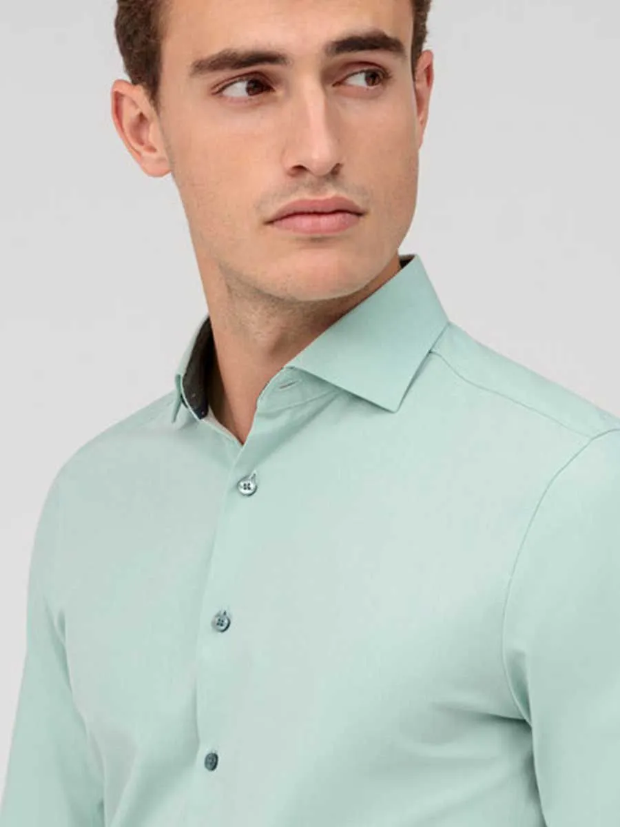 OLYMP CLIMATE CONTROL - MEN SHIRT LONG SLEEVES BODY  FIT GREEN