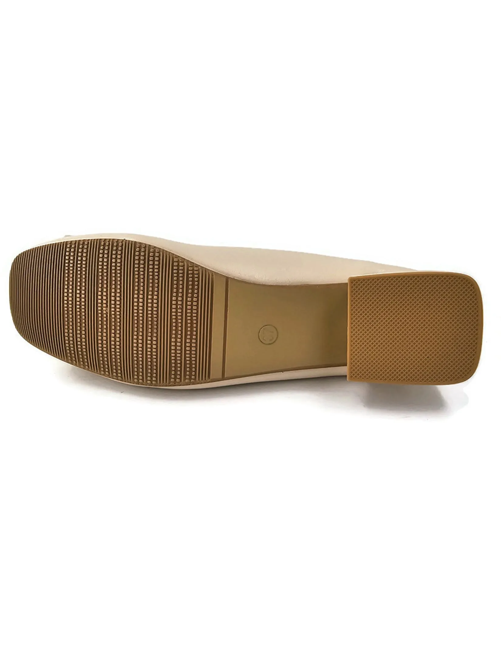 KLIN Woman Rounded Toe Court Shoes Beige