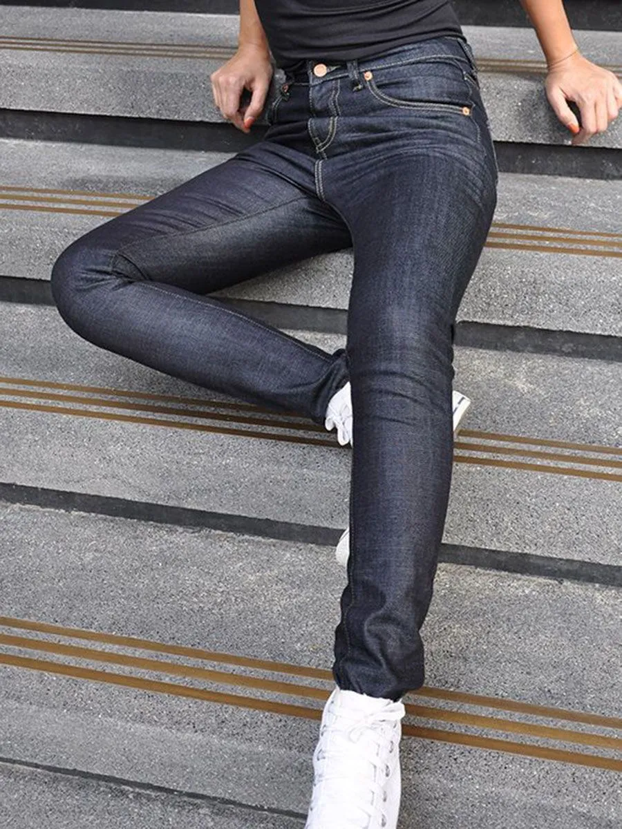 SIMPLE&RAW Moon Shine High Rise Jeans Js906-H-32 Blue