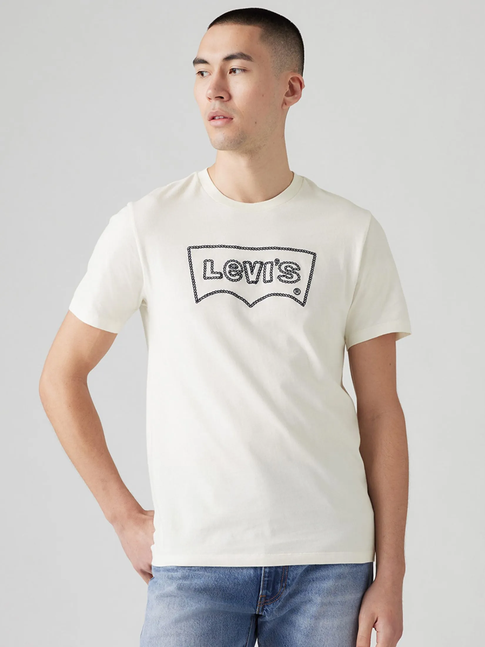 LEVI'S Men's Classic Graphic T-Shirt Antique White