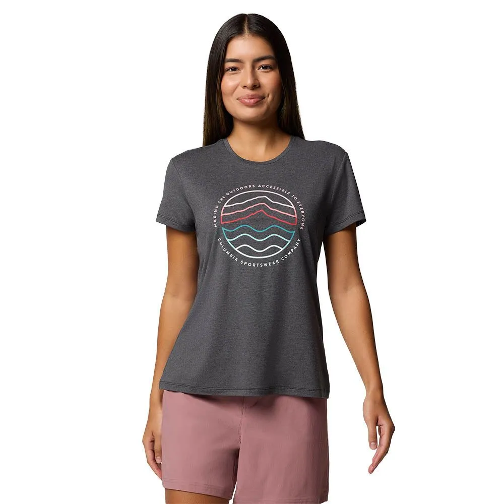 COLUMBIA Women T-Shirt Sloan Ridge™ Technical Graphic Black - CO399AP849EHTH