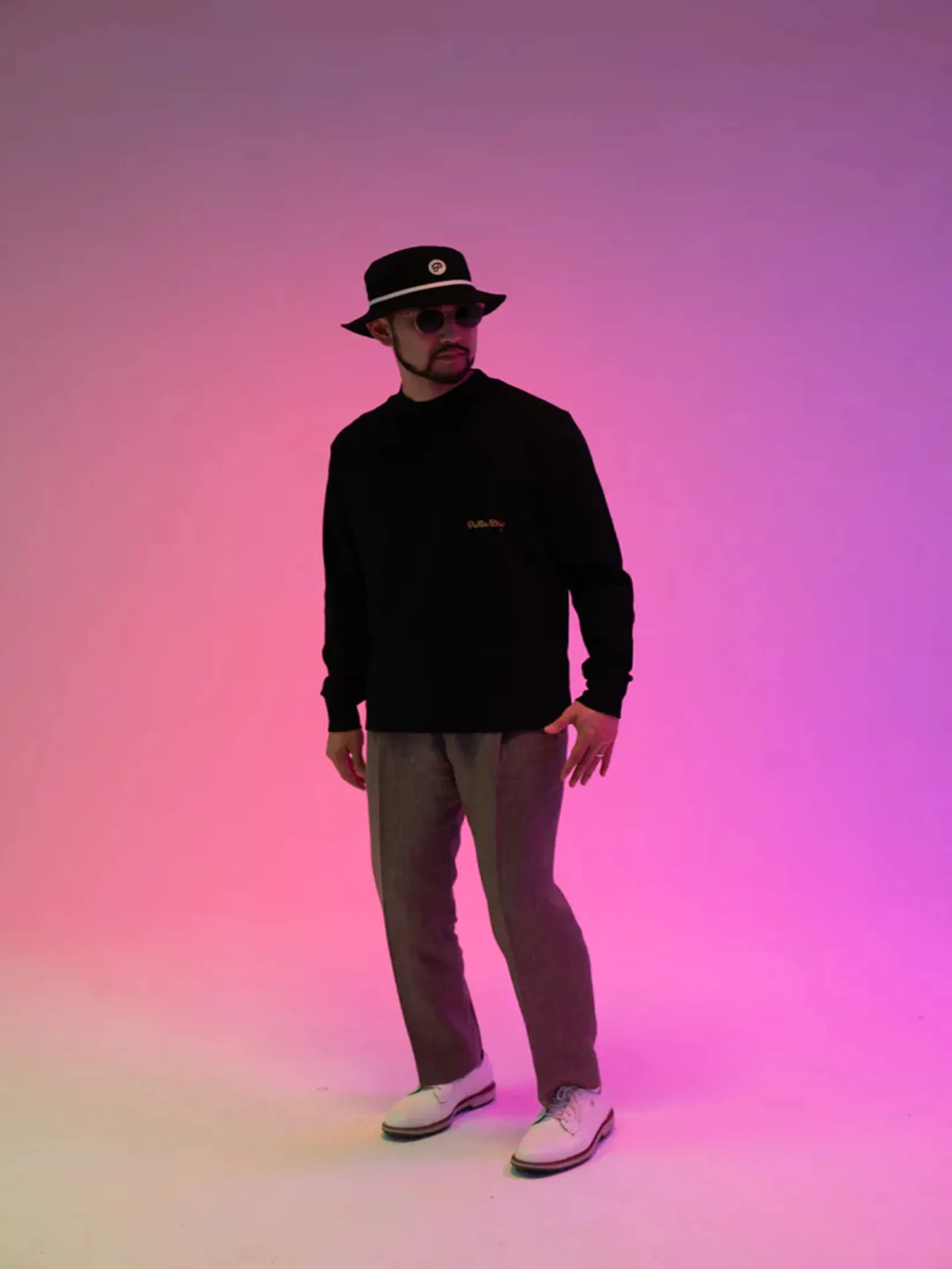 PUBLIC DRIP LONGSLEEVE MOCK NECK IN BLACK