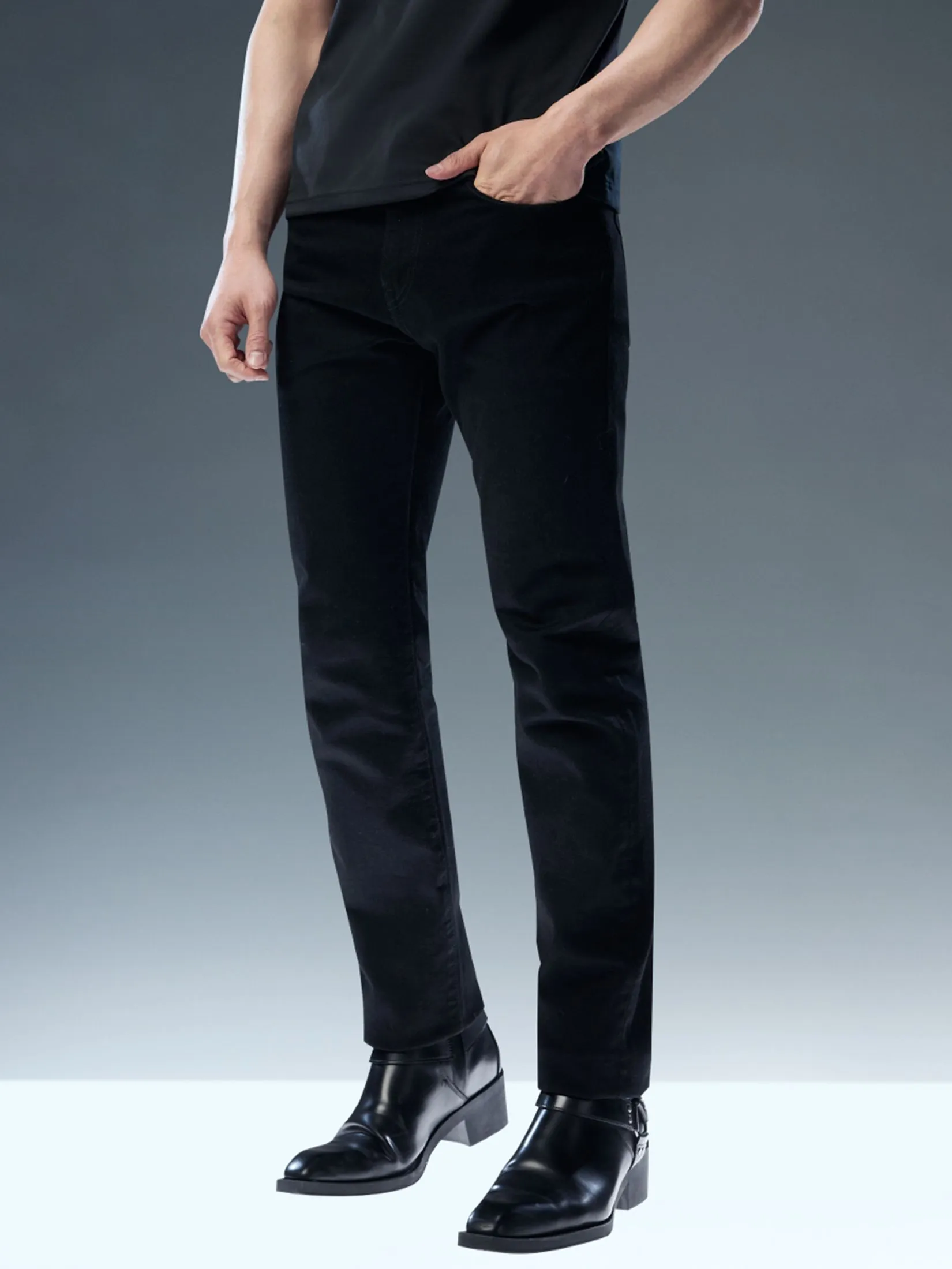 GQ GQ CoolTech Straight Jeans Super Black Jeans