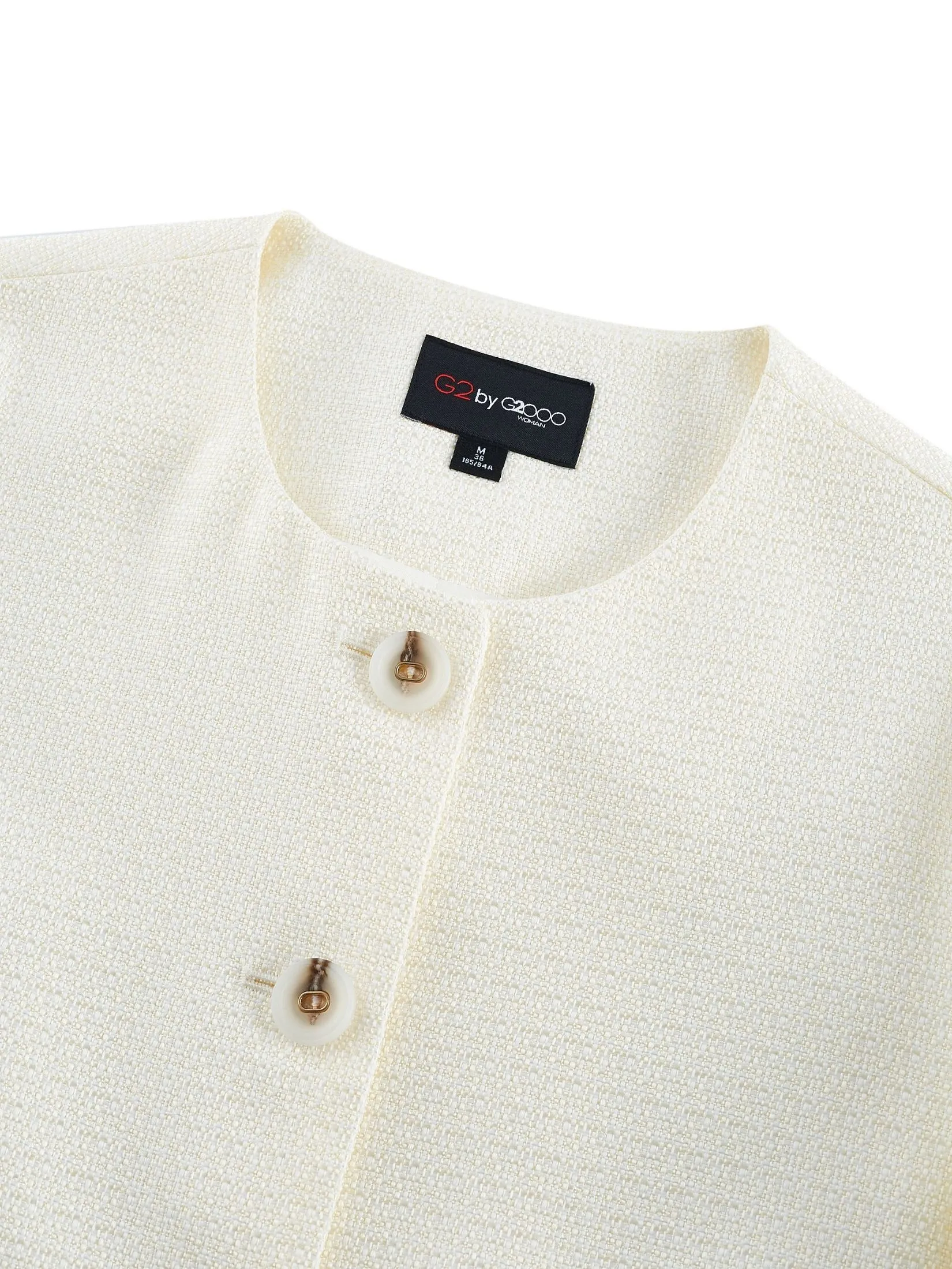 G2000 Women Clothing Tweed Jacket Regular Fit - Off-White