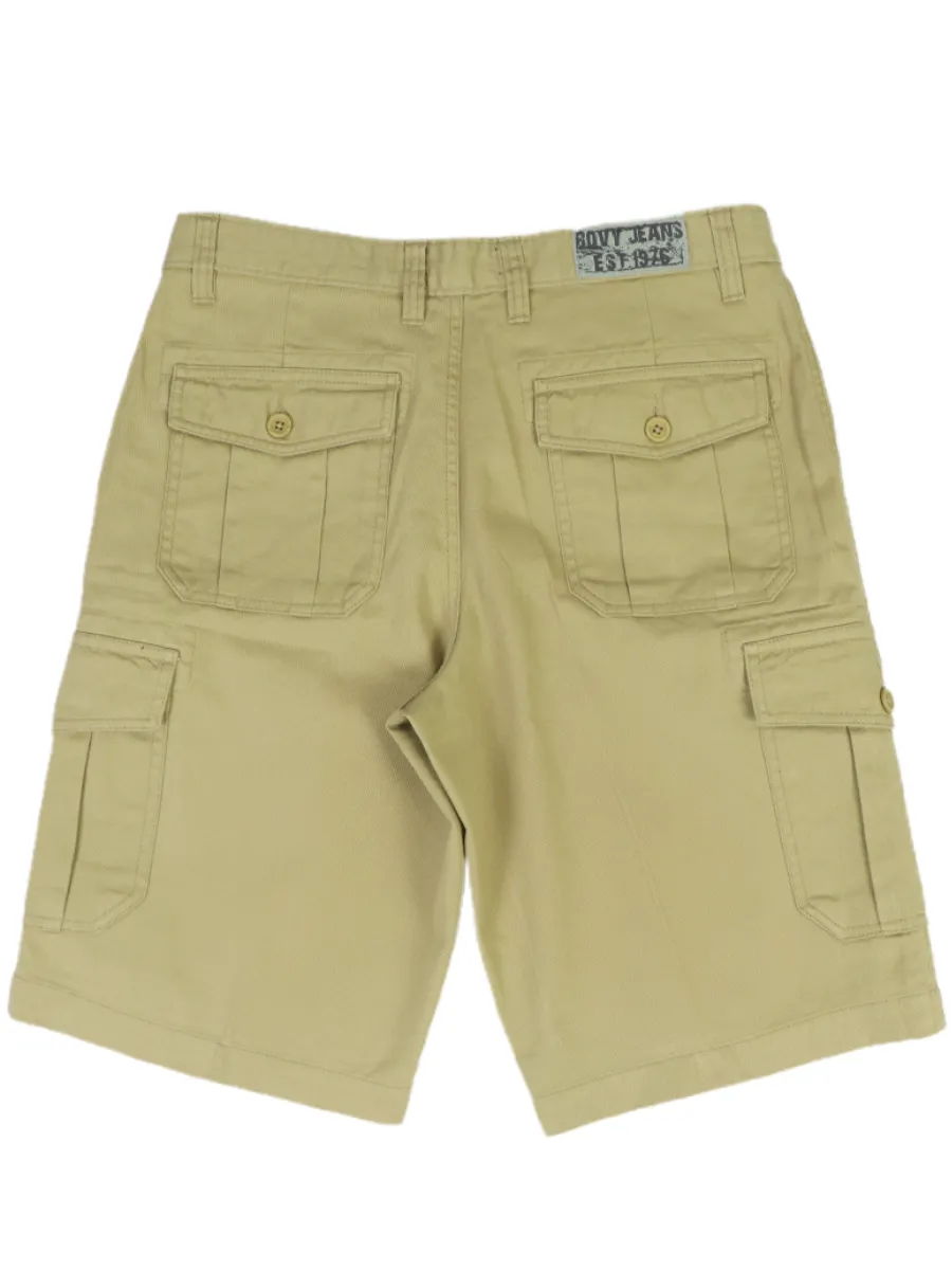 BOVY MEN S CARGO-SHORT PREMIUM COTTON KHAKICREAM