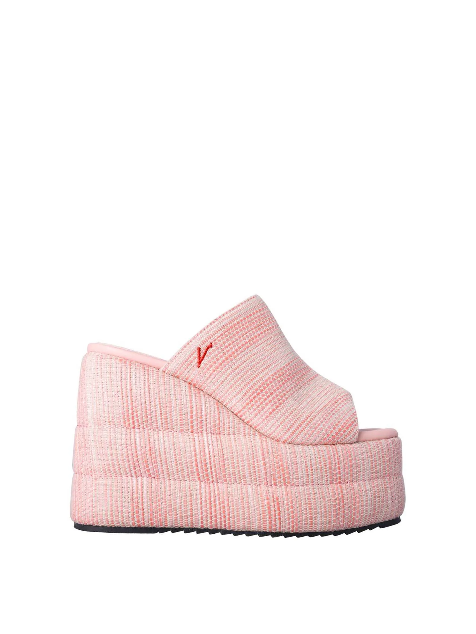 VILLAINS SF SUPERB-QT Women's Platform Heeled Sandals PINK MULTI