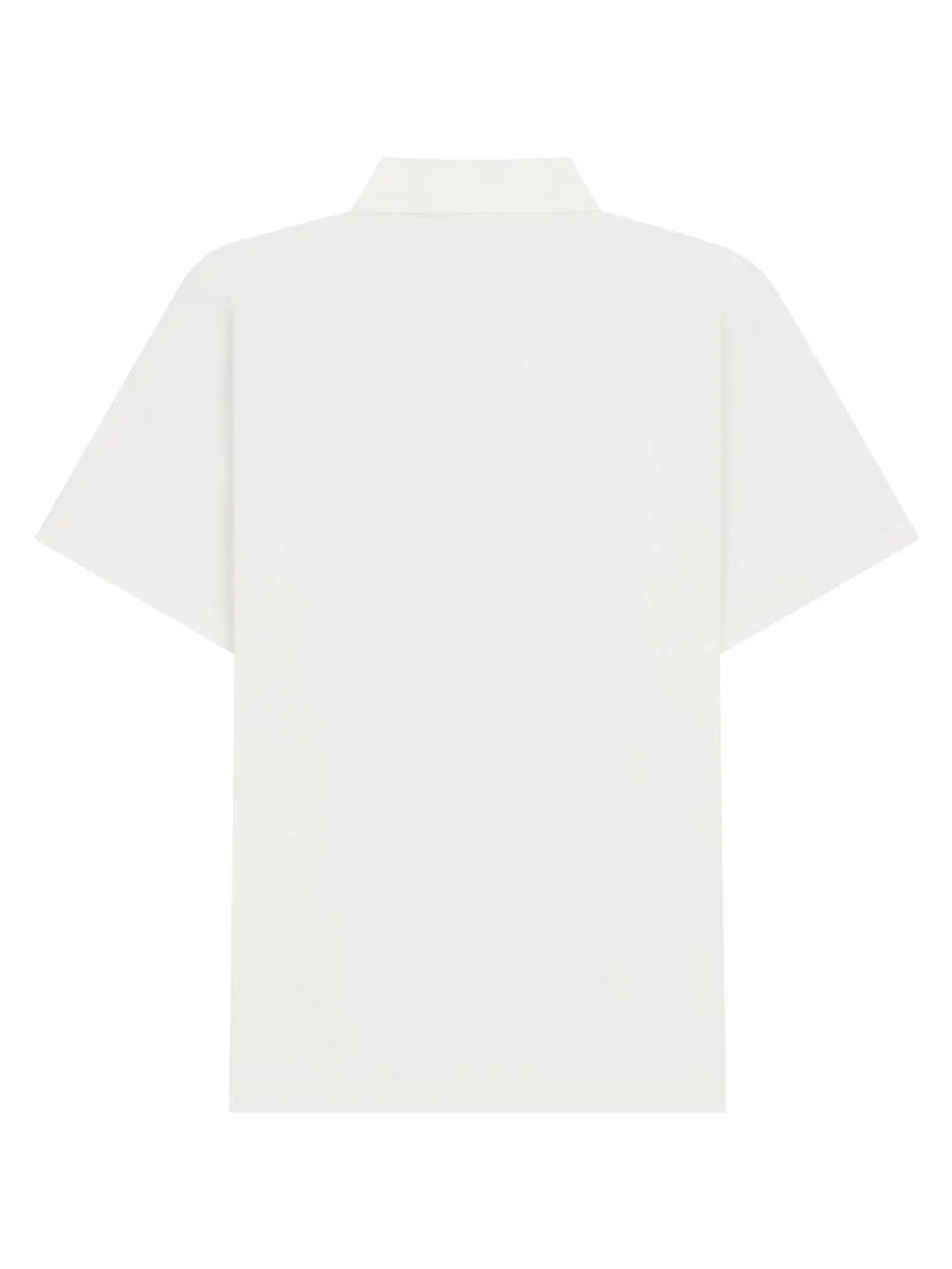 GIORDANO Women's Comfort Liquid Touch Interlock Polo (G-Motion) Snow White