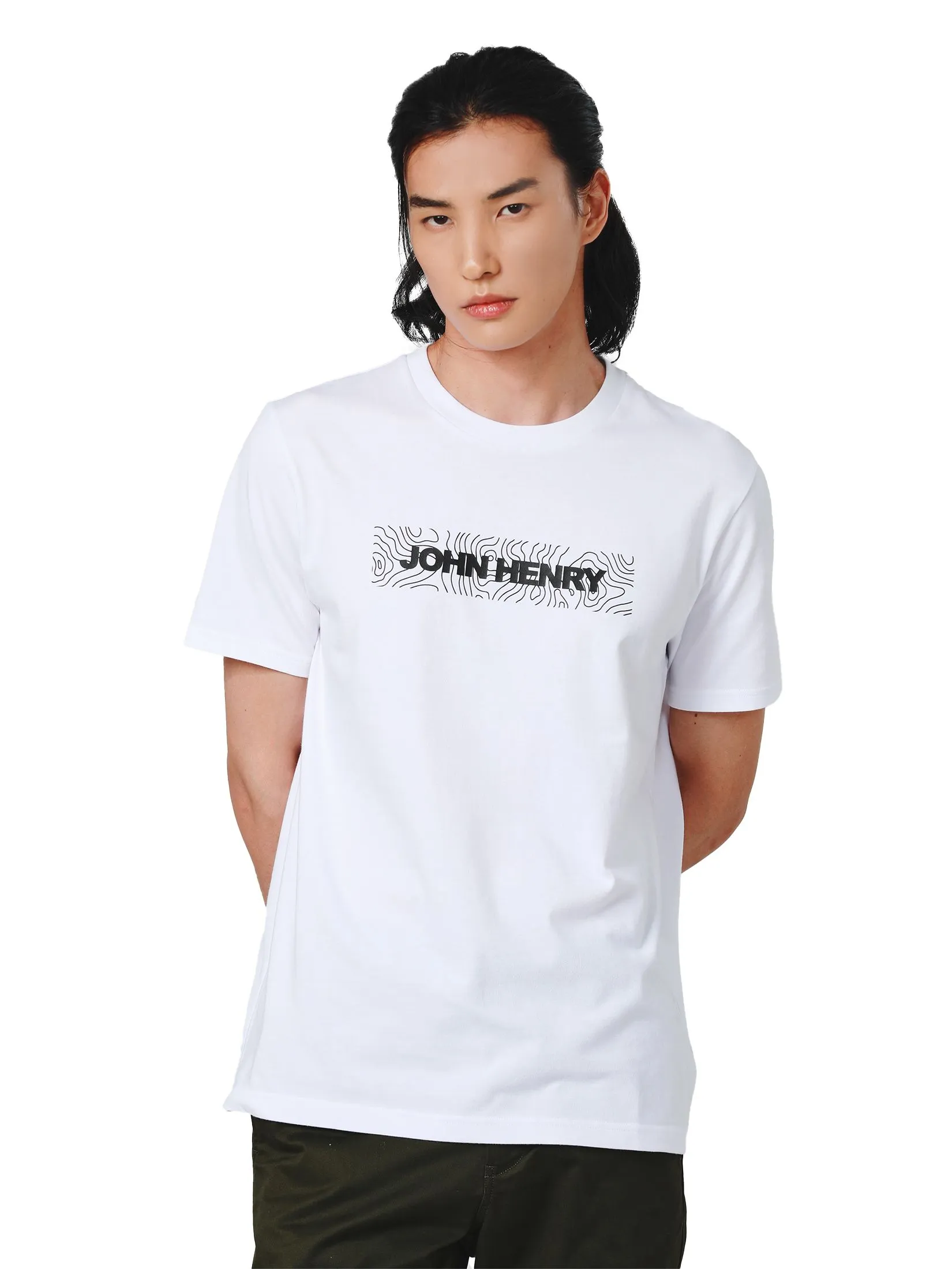 JOHN HENRY Men's T-Shirts (Slim Fit) ICONIC AF White