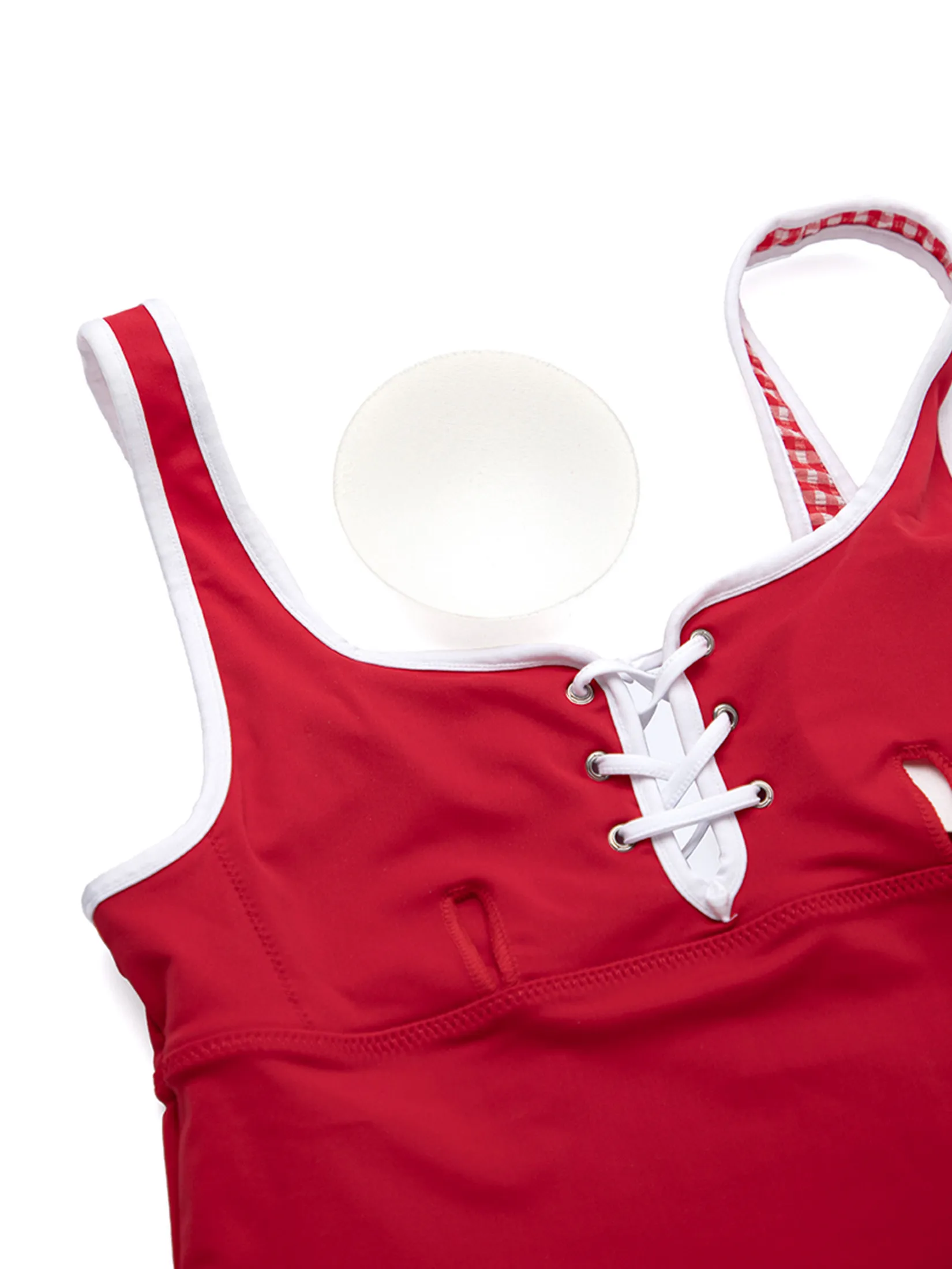 SABINA Sabina x Aprilpoolday Camille Swim Top - Dark Red