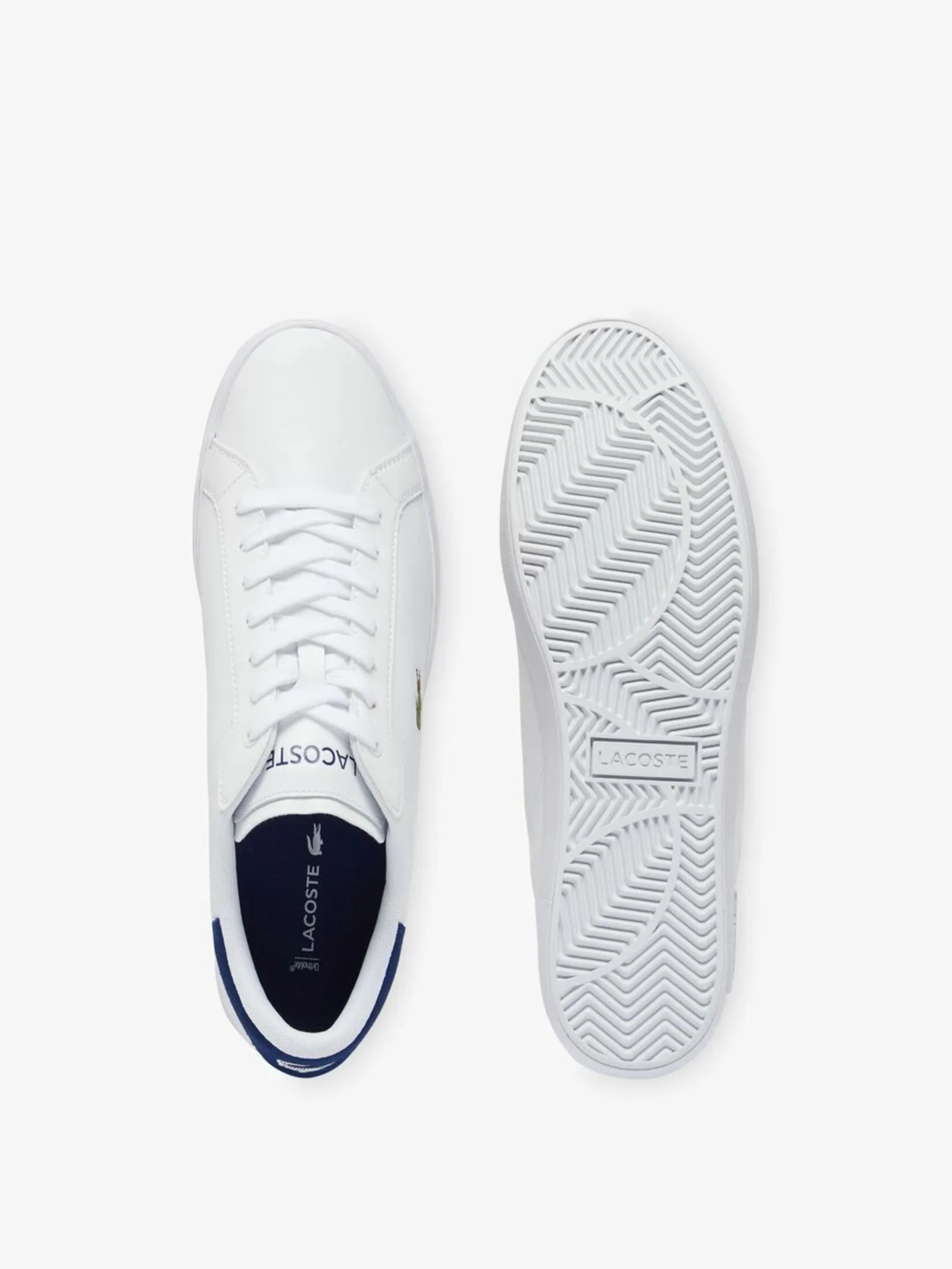 LACOSTE Men’s Powercourt Leather Sneakers White