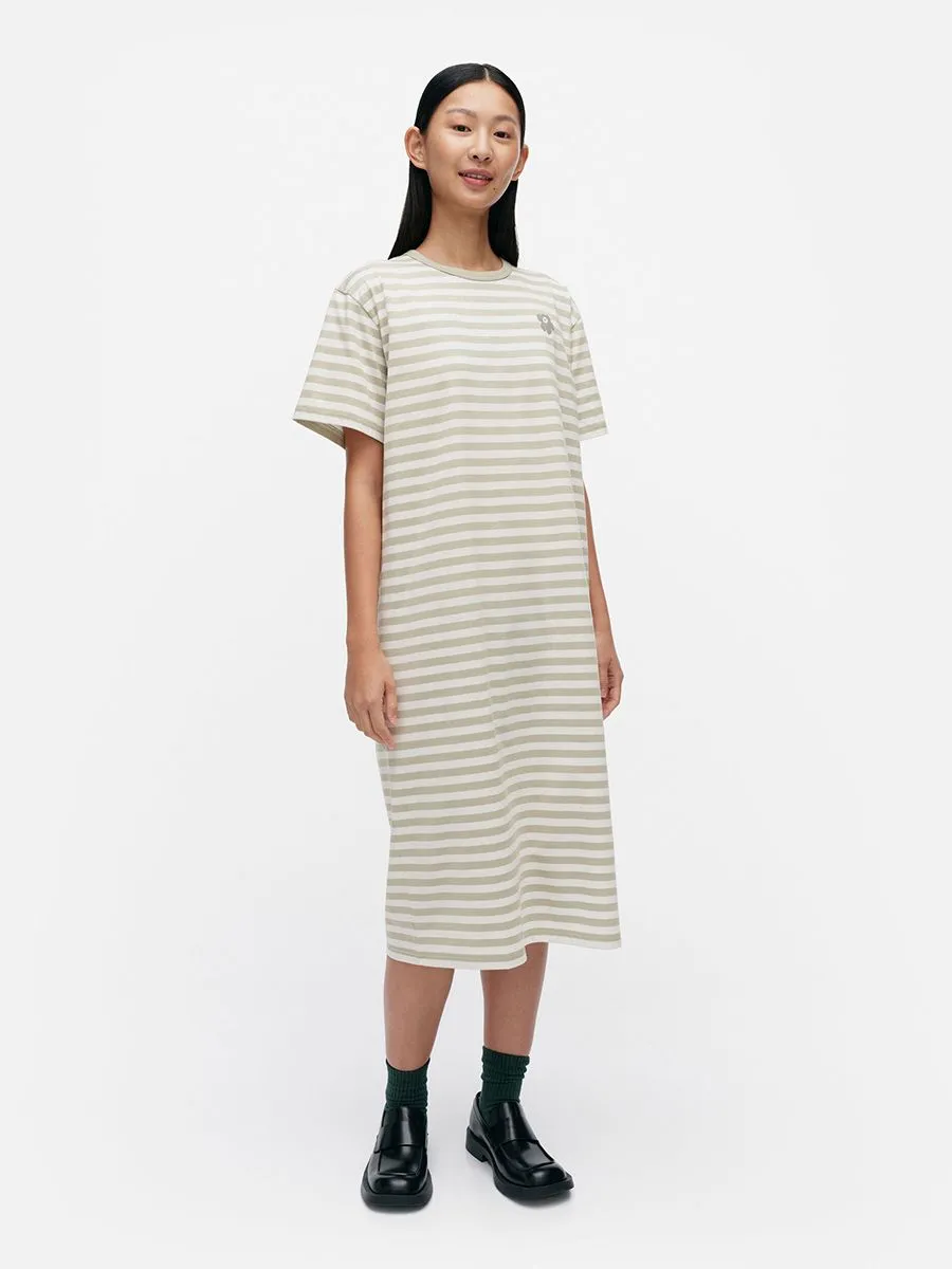 MARIMEKKO GREEN WOMAN TASARAITA OVERSIZED DRESS