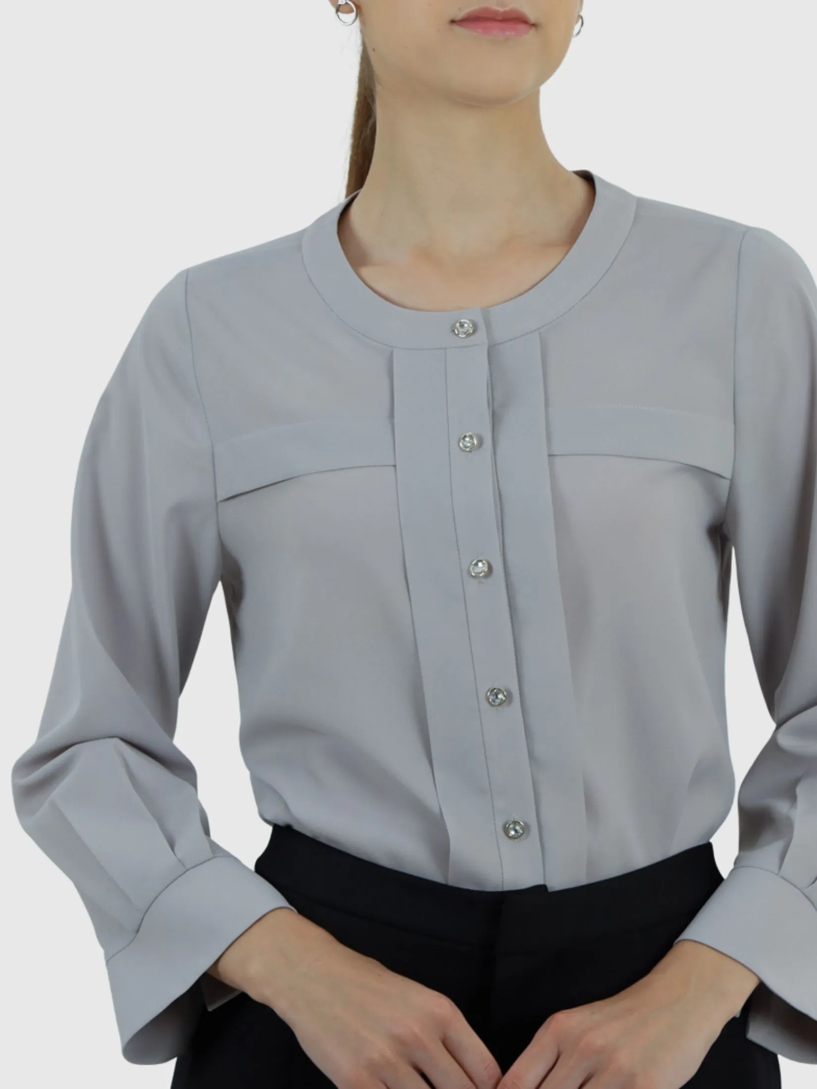 VERONIQA Women Blouse Long Sleeves JoJet Grey