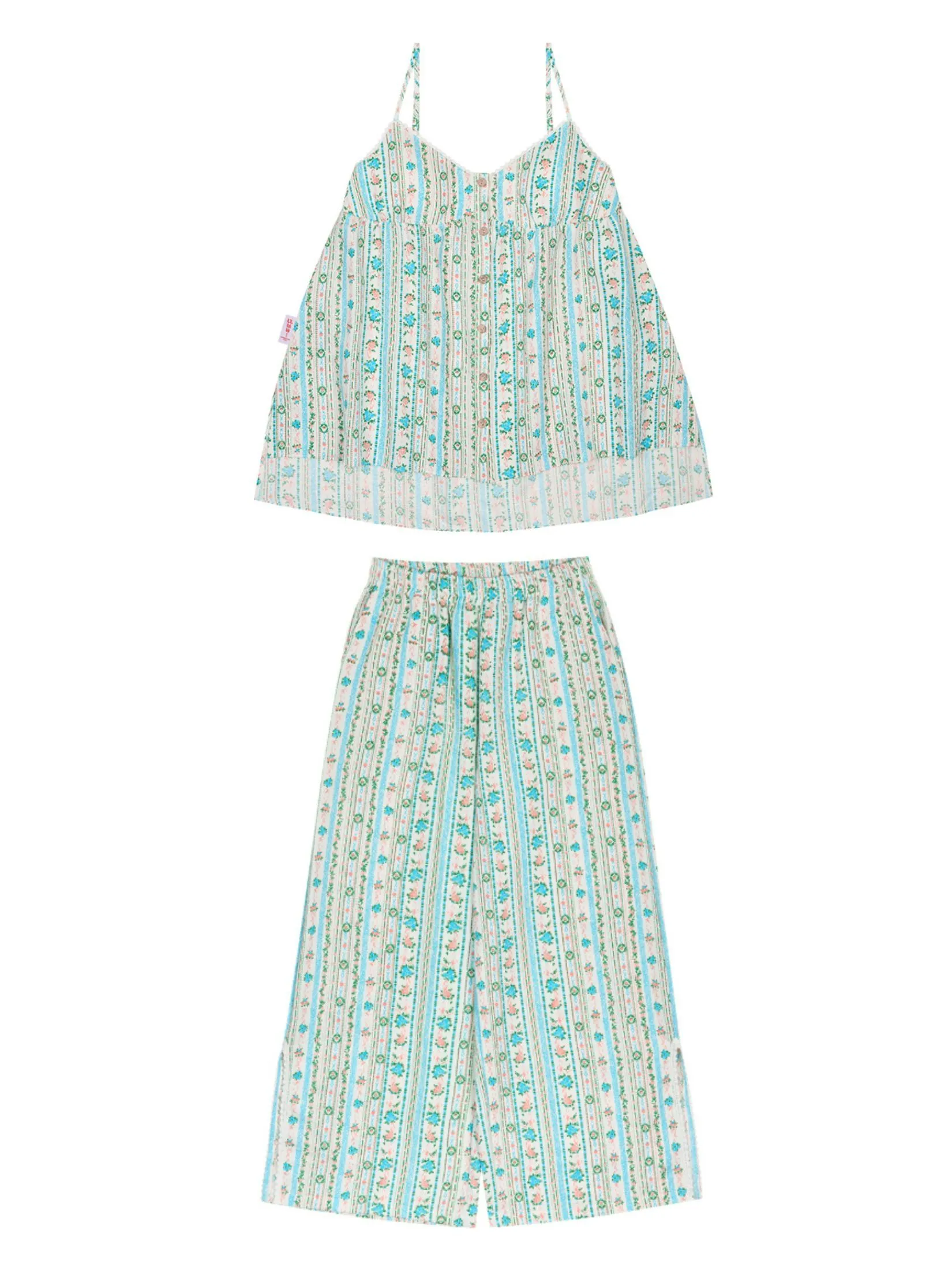 SKINN INTIMATE Blue Cotton Cami with Padding Women Pajamas Set