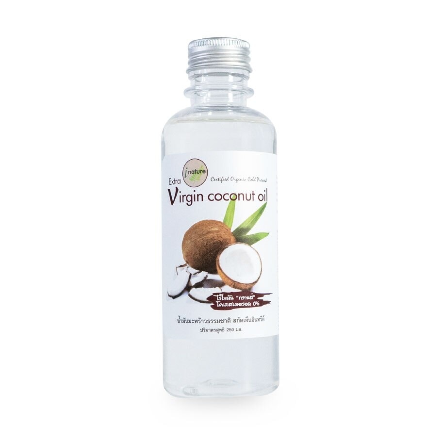 i-nature Extra Virgin Coconut oil  Organic cold press 100     ( 250 ml.)