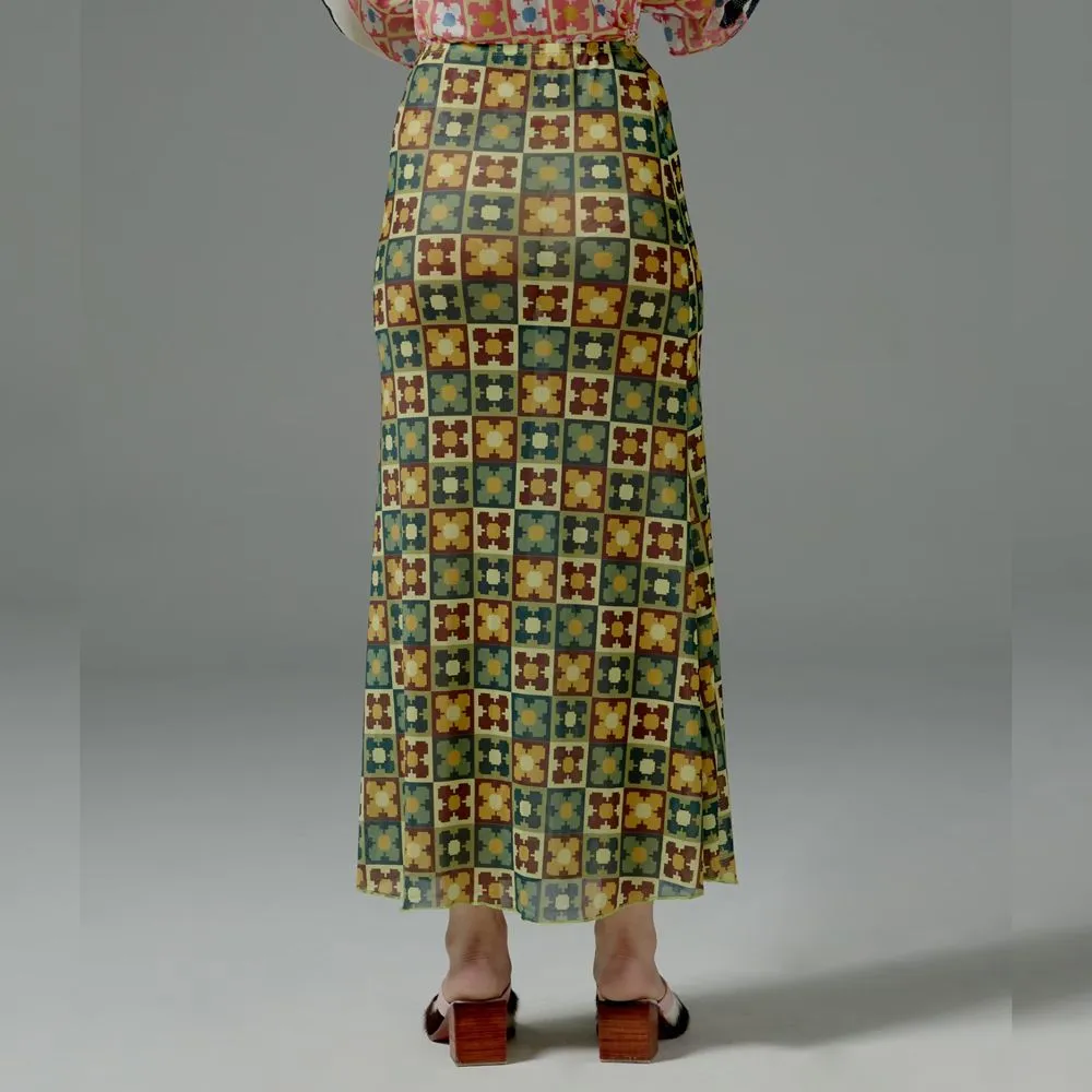 BLACKDOG BKK Green daisy skirt