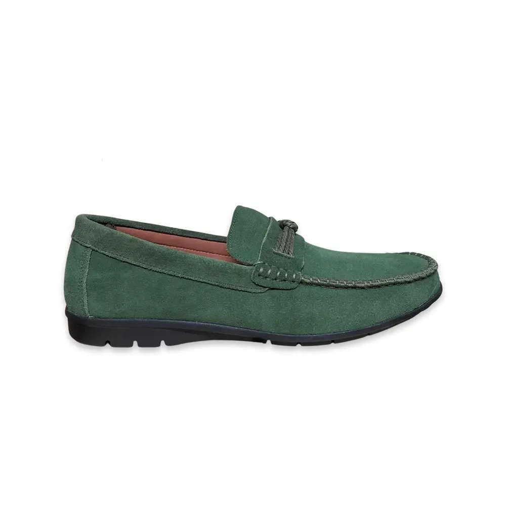 FREEWOOD SHOES Men Loafer knot-khaki green