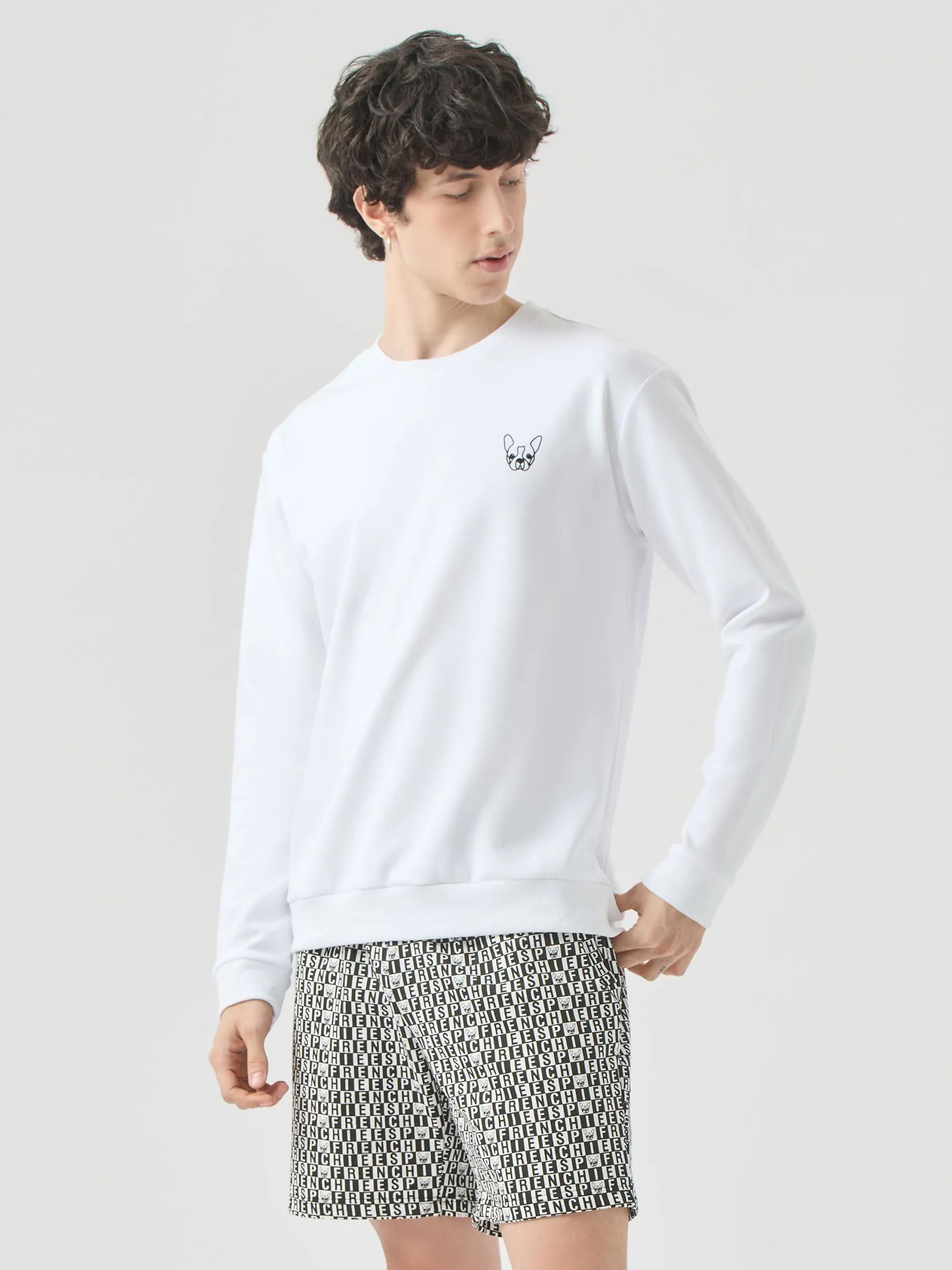ESP Frenchie Sweatshirt Men White
