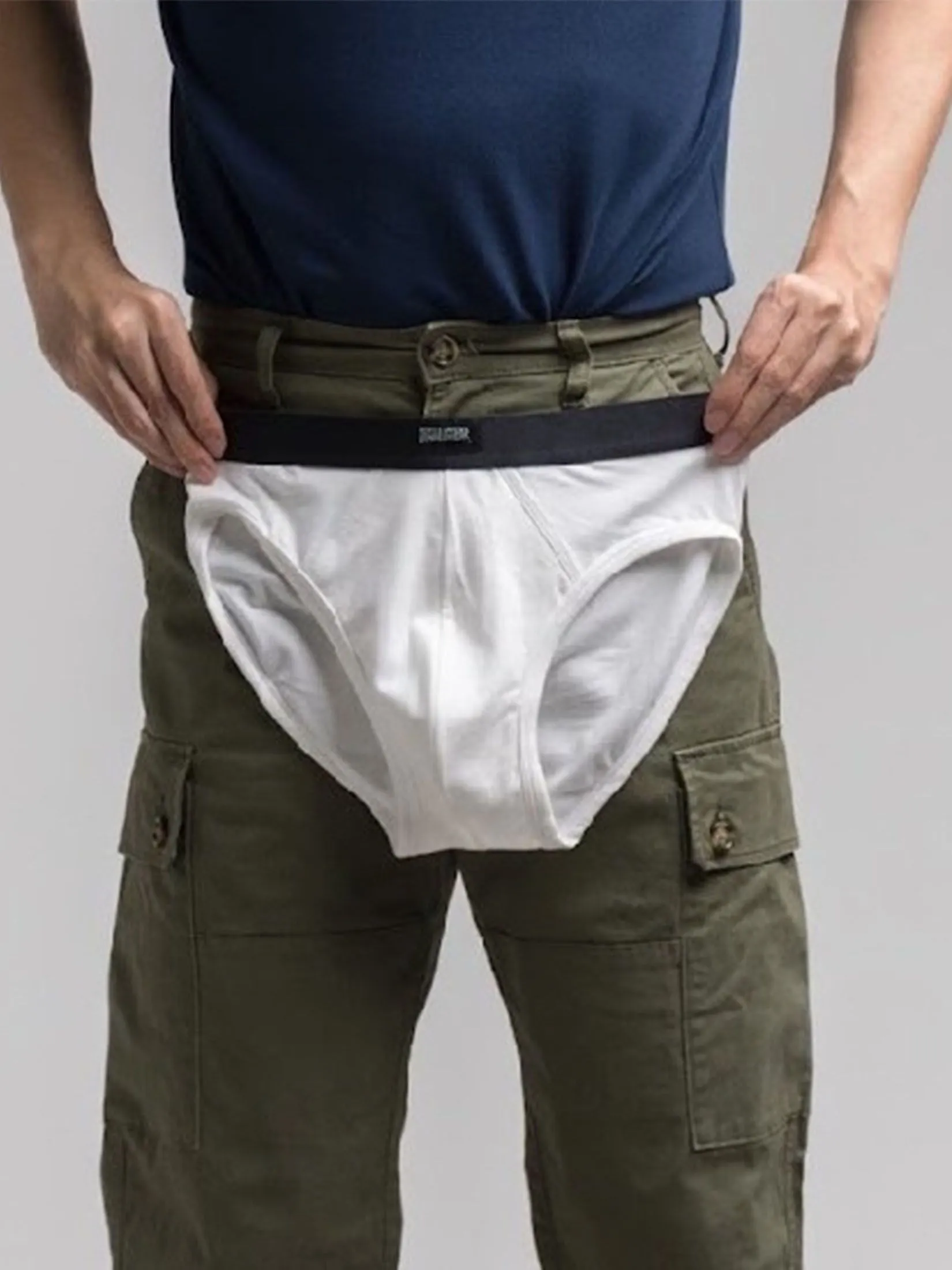 ERA-WON Men's underwear bikini 2 Pcs. White