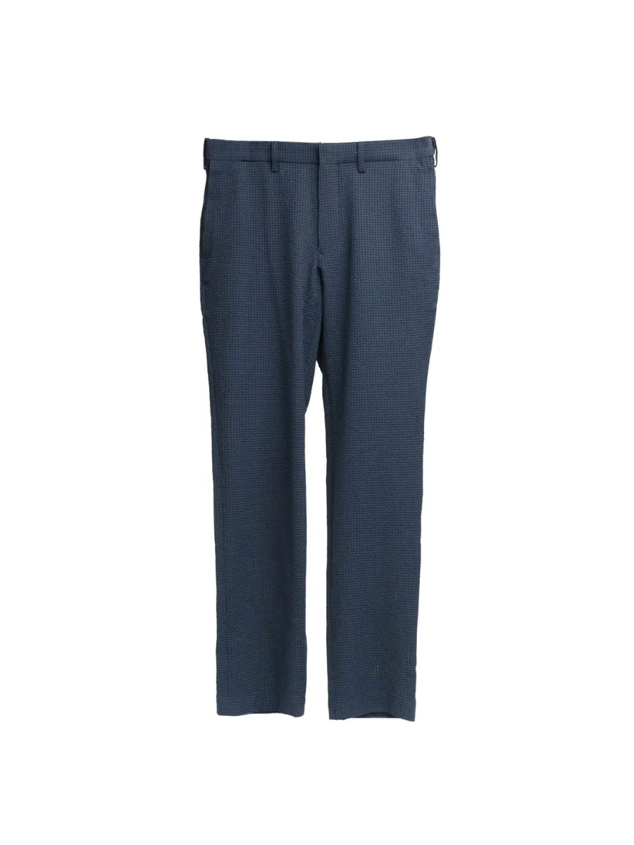 TAKEO KIKUCHI MEN NAVY CS PRIMEFLEX DOTAIR PANTS