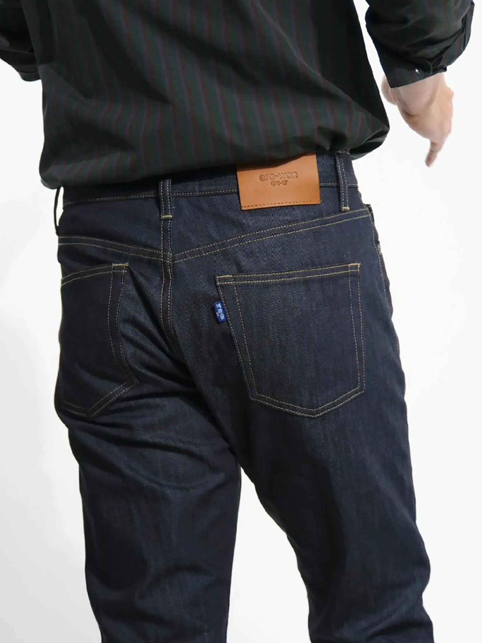 ERA-WON Men's Denim Jeans straight legs Raw