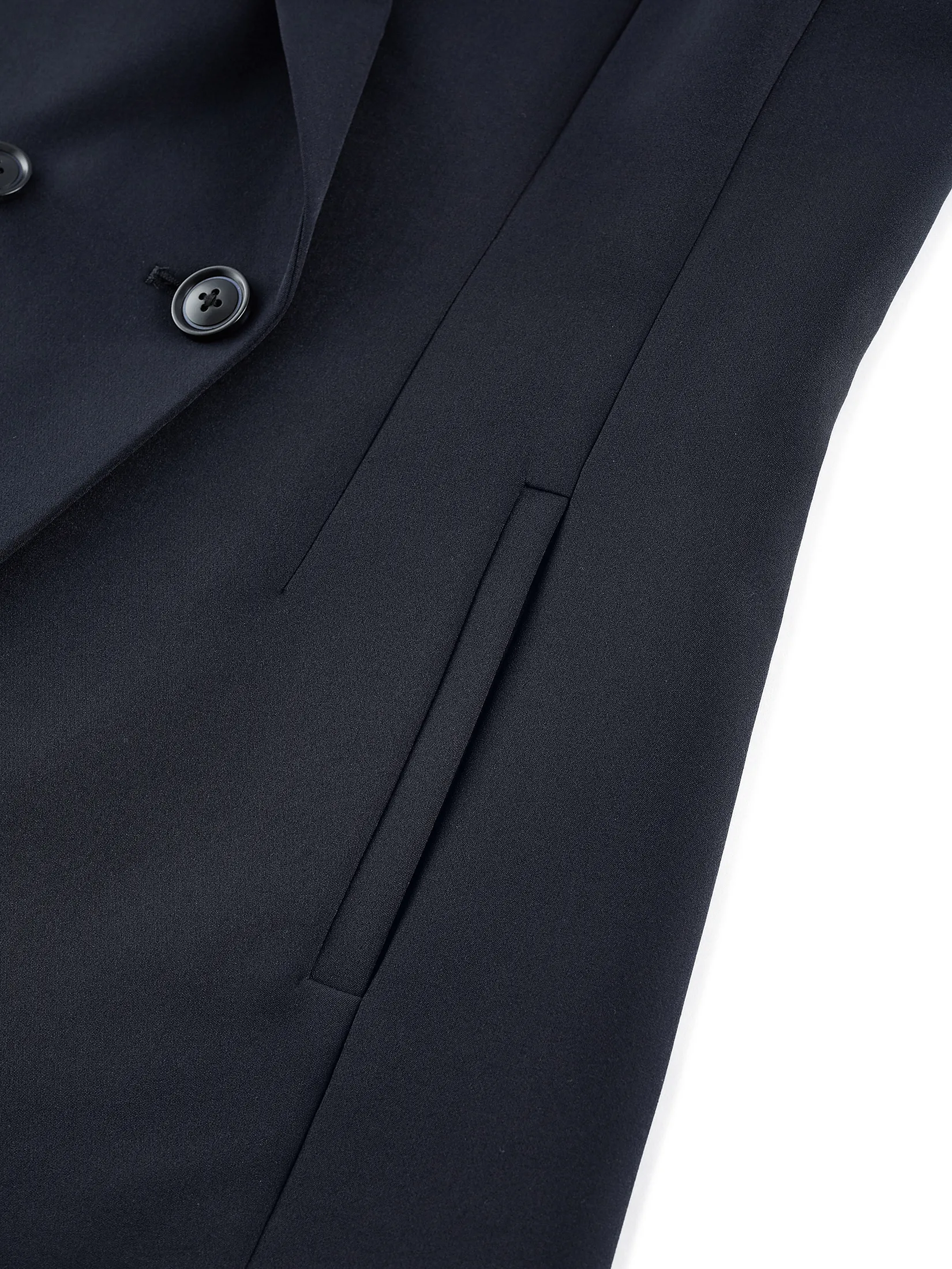 G2000 Women Clothing Multi-Way Stretch Double -Breasted Suit Blazer Easy Fit - Navy