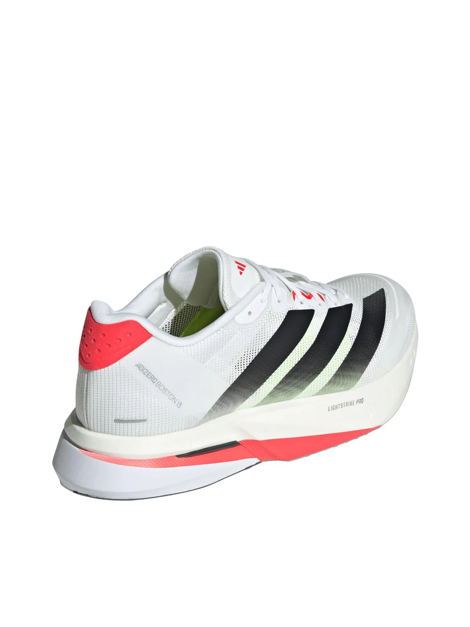 ADIDAS Men Running Shoes Adizero Boston 13 JS4932 Ftwr White / Core Black / Lucid Red