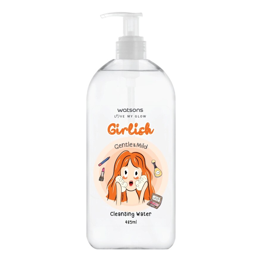 Watsons Girlish Gentle  Mild Cleansing Water 485ml. - Colorless
