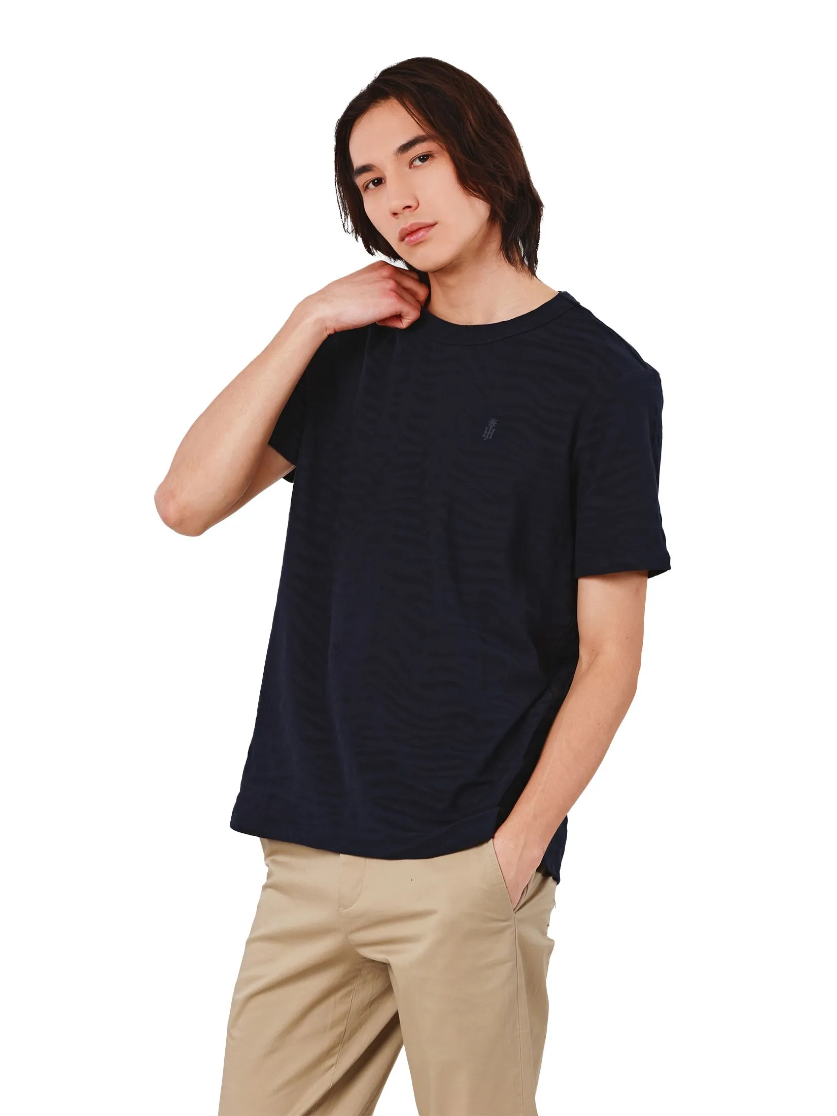 JOHN HENRY Men's T-Shirts (Slim Fit) Rejuvenate Vacation Navy