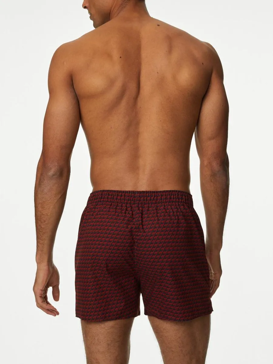 MARKS & SPENCER Men Boxers Pack Pure Cotton Animal Print Woven 3 pcs Multi-Color