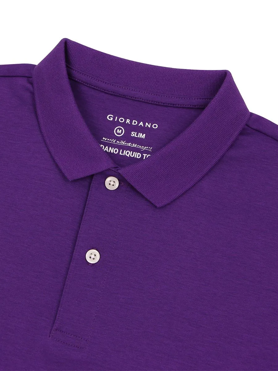 GIORDANO Men's Liquid Touch Polo Plum Purple