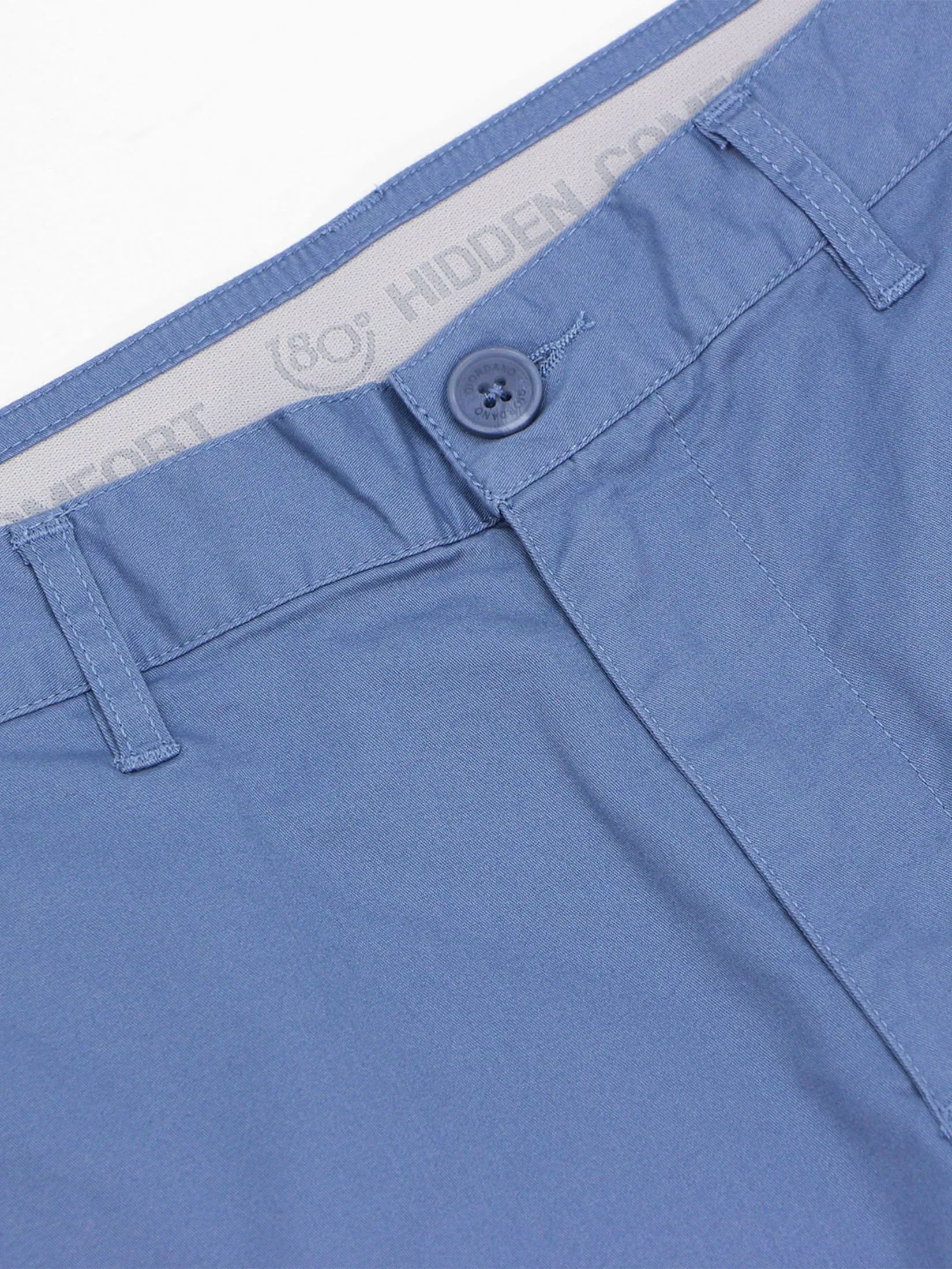 GIORDANO Men's Cotton Hidden Comfort Bermuda Shorts Bluefin