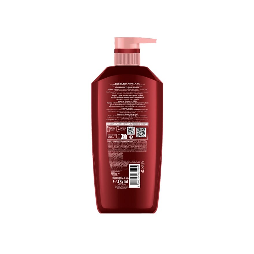 L'Oreal Paris Elseve Conditioner Fall Resist 3X Anti Hair Fall Scalp Hair 375 Ml.