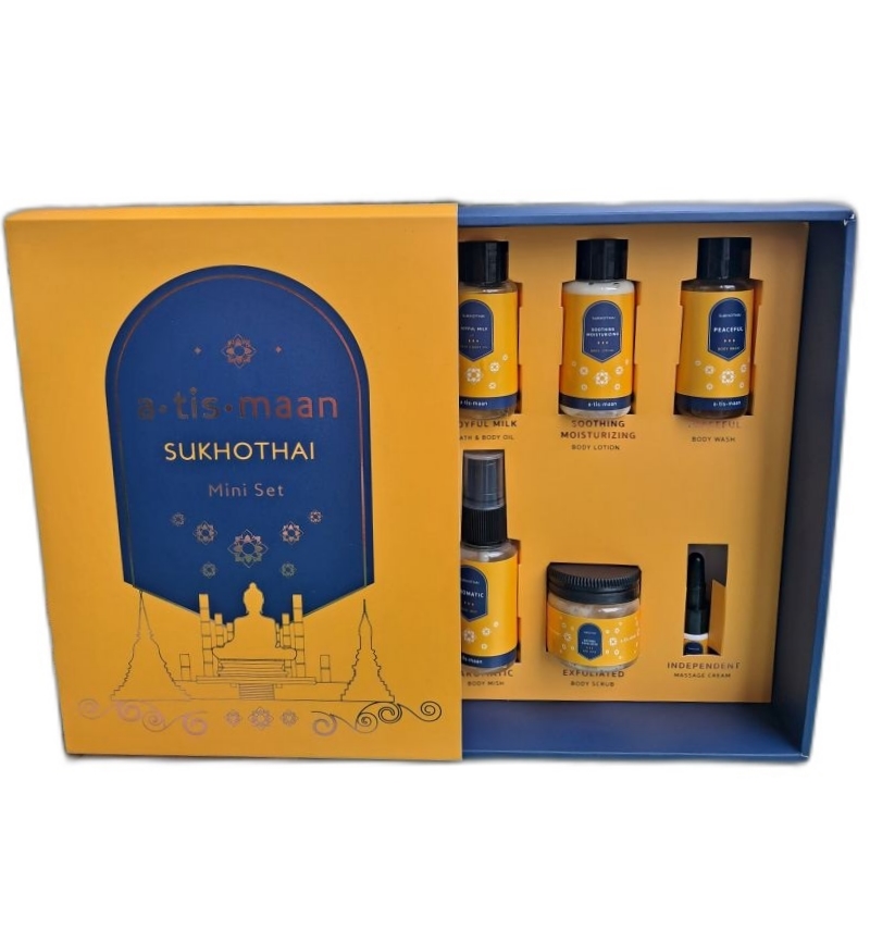 Мини набор для Спа процедур для тела Sukhotai Корица, Пачули, Мандарин