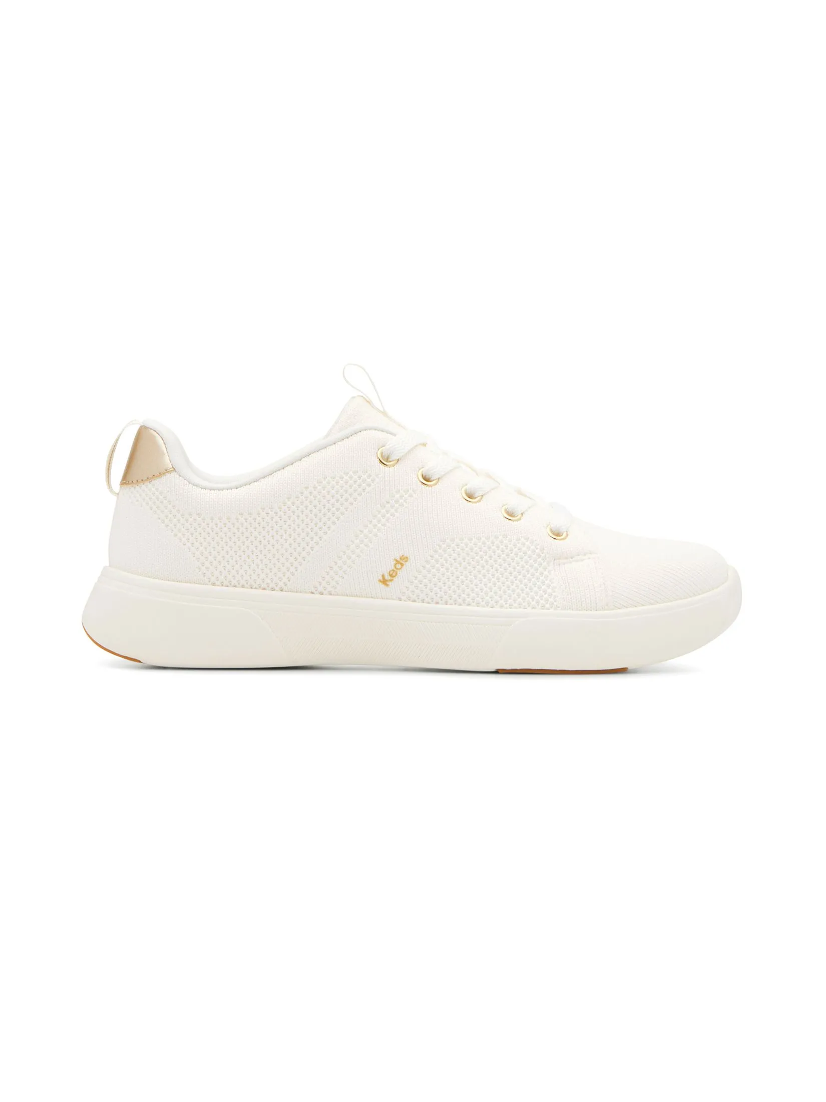 KEDS Women Blisswalk Lace Eng Knit Egret/ Gold