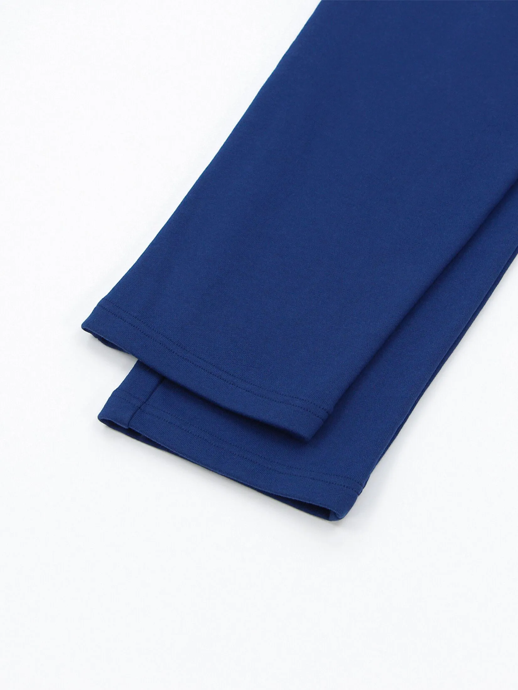 GIORDANO Men's French Terry Elastic Waist Knit Pants (Disney) Blue